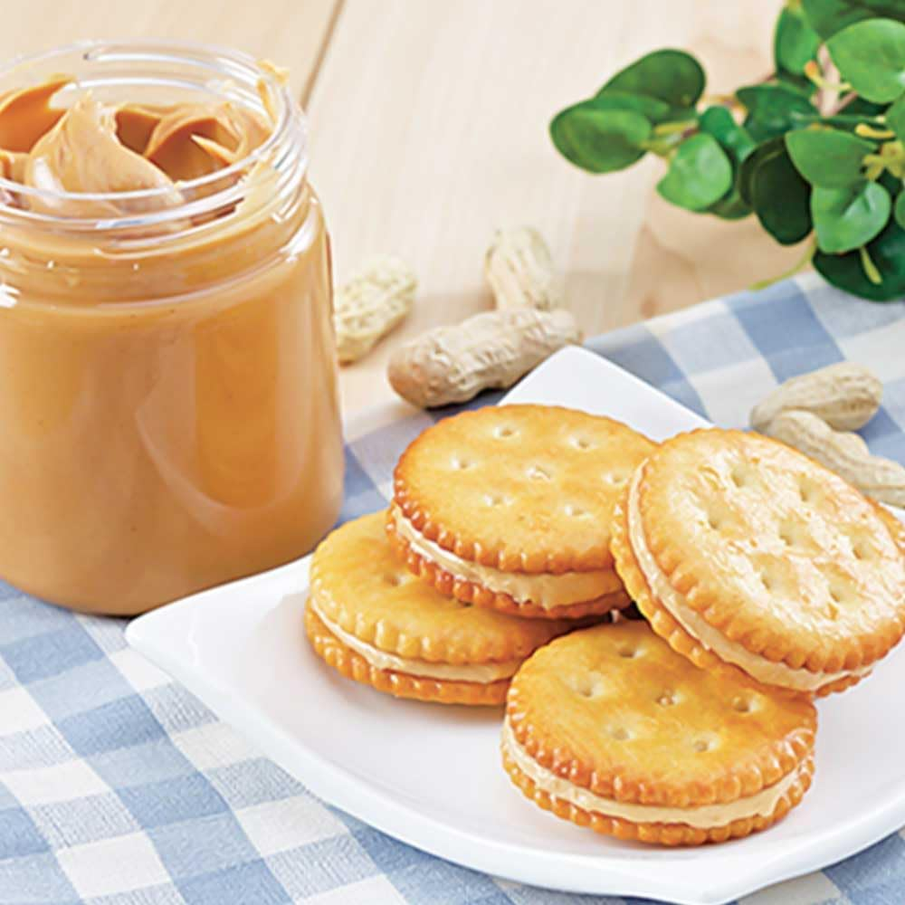 ZESS Peanut Butter Sandwich Crackers, Peanut Butter Biscuit Sandwiches Cookie 18 Individually Wrapped Packs Office and Kids Snack on the Go Snack for School Trip 612G image number 2