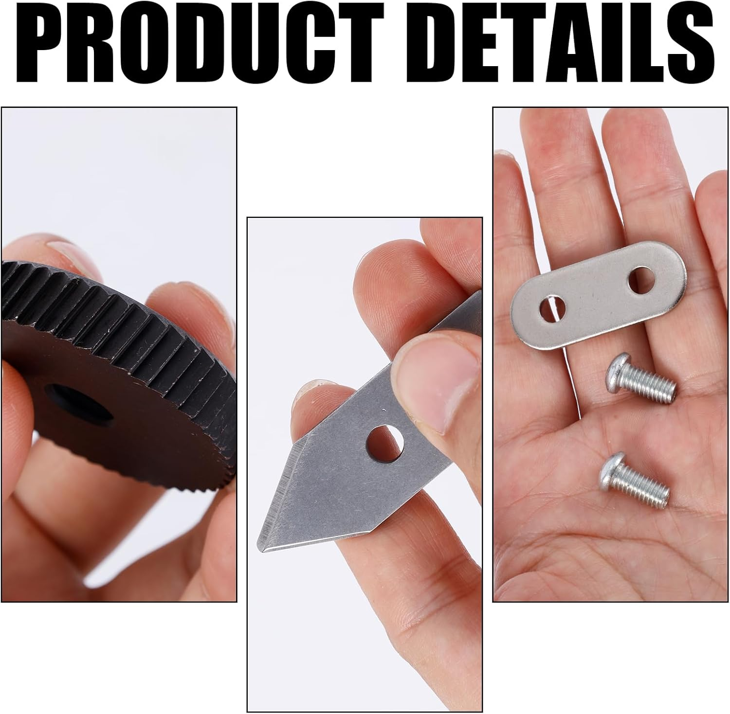Gosknor 6Pcs Commercial Can Opener Parts, Stainless Steel Can Opener Part Blade & Gear, Replacement for Edlund image number 4