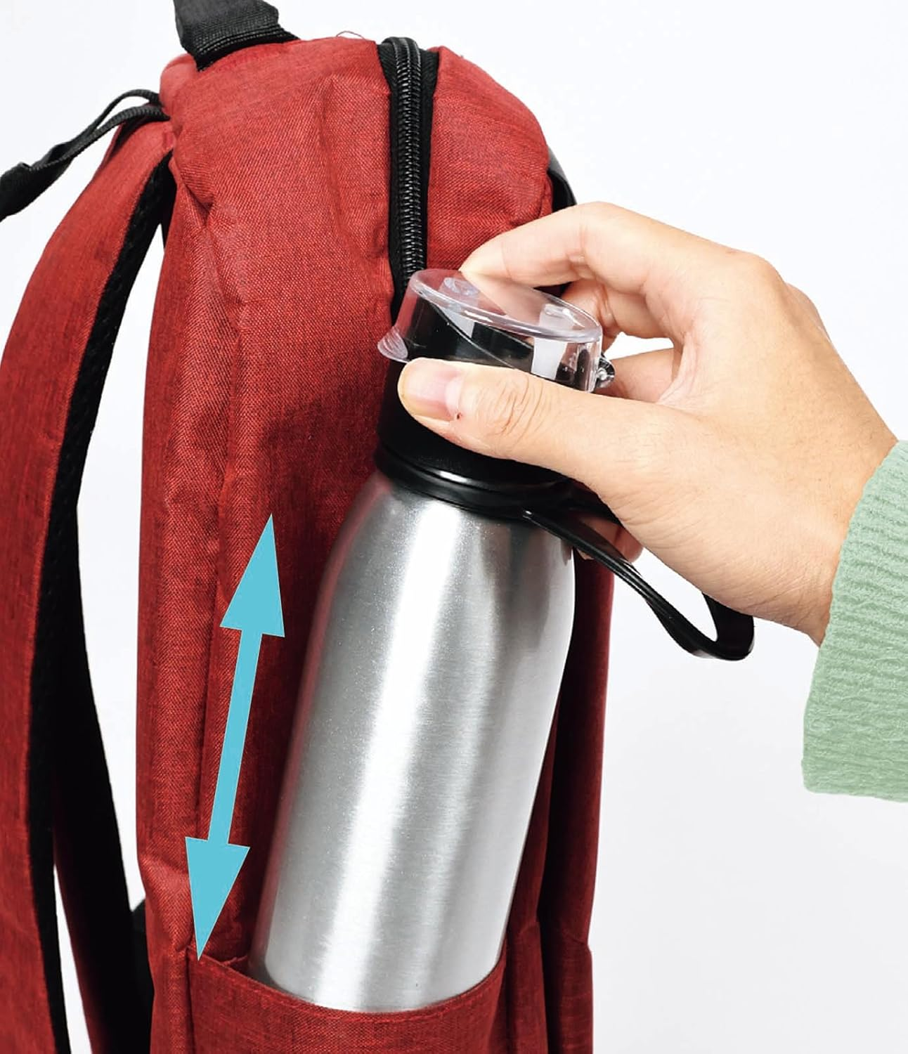 Kakusee AL-01 Aluminum Water Bottle, Mug Bottle, 20.3 Fl Oz (600 Ml), Diameter 2.6 X Width 4.3 X Height 9.5 Inches (6.6 X 11 X 24.2 Cm) image number 4