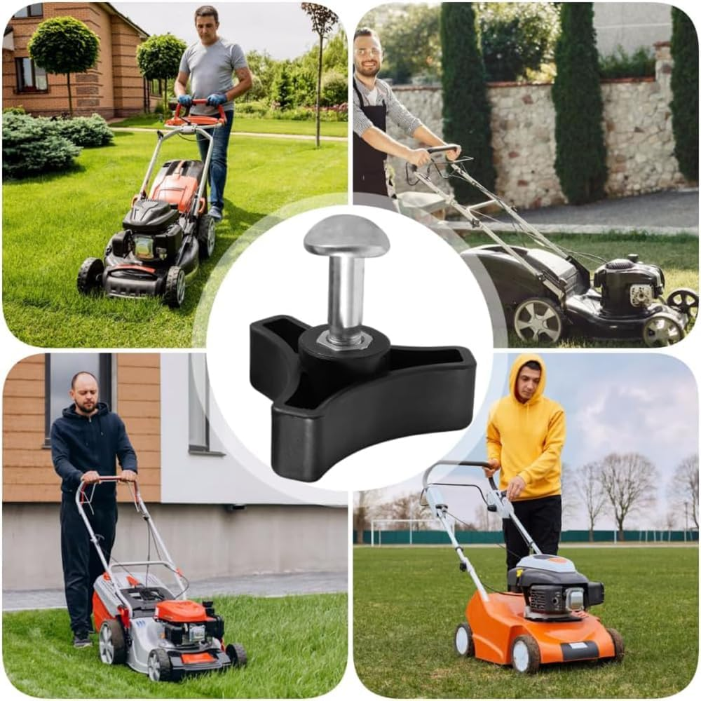 4 Sets Triangle Handle Knob Nut Screw Bolt Set for Lawn Mower Machine,Lawn Mower Handle Knobs Nut Bolt,Triangular Handle Fastening Screw Set,Triangle Handle Knob Nut Screw Bolt Lawn Mower Handle Bolts image number 1