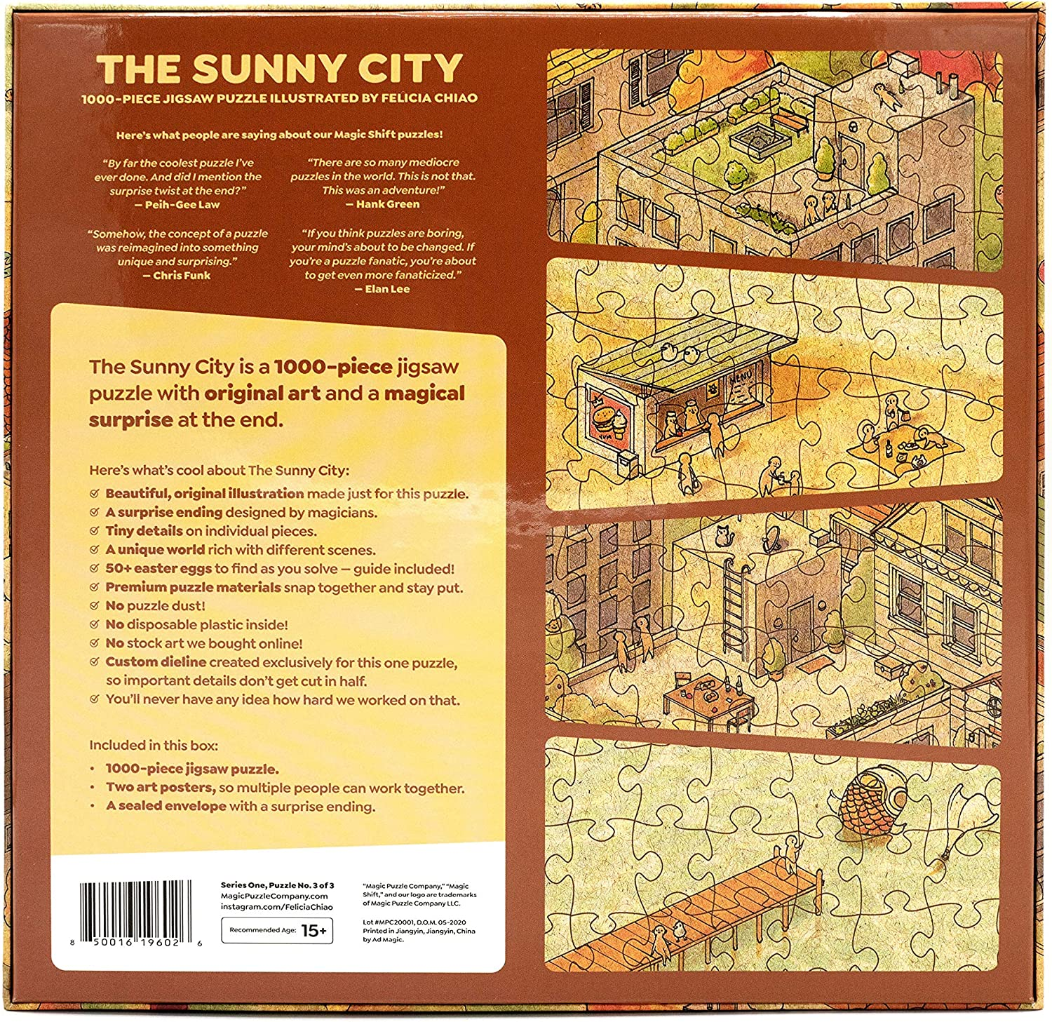 Magic Puzzle Company the Sunny City 1000 Pc Jigsaw Puzzle from The image number 4