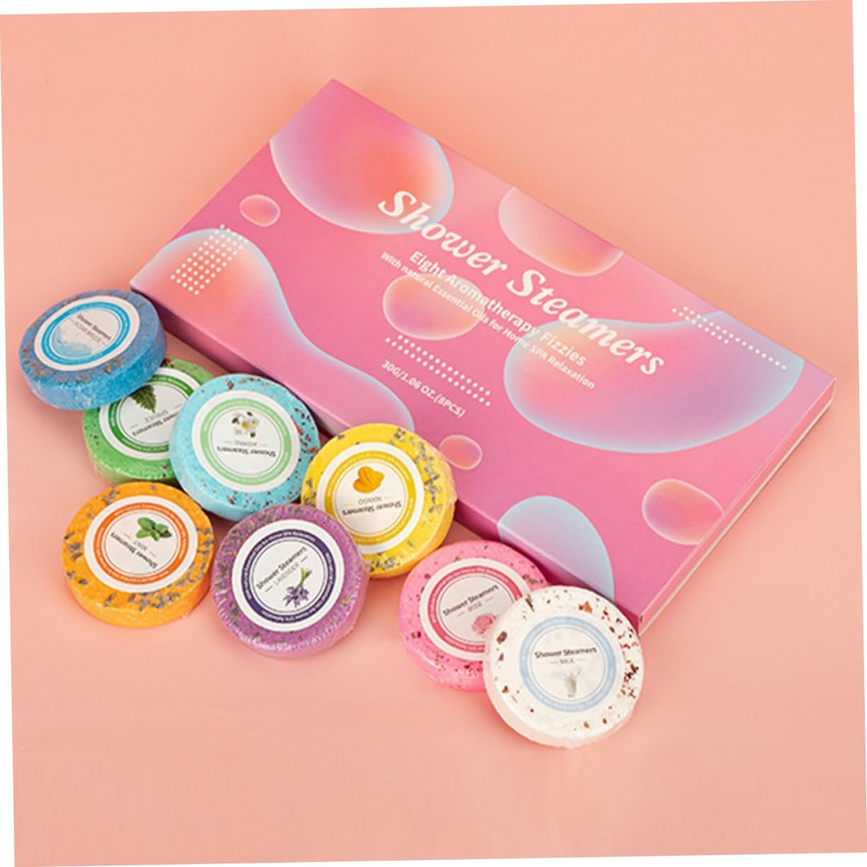 HAMPPLIES Aroma Bath Tablets 8Pcs Essential Oil Shower Drops for Women Bath Fragrance Tablets Aromatherapy Shower Experience image number 5