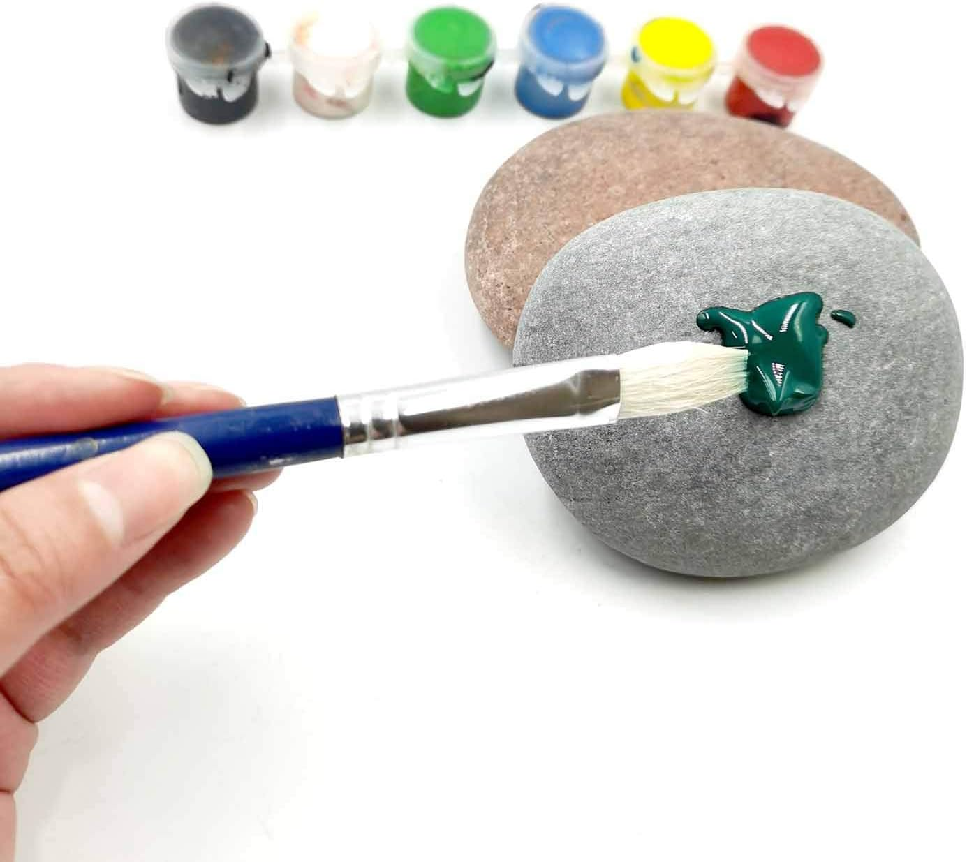 12 Extra-Large Rocks for Painting &ndash; Multi-Colored Craft Rock Painting Stones, 3.5&rdquo; - 4.5&rdquo; Inch Smooth and Flat, Non-Porous Painting Rocks, 100% Natural River Rocks for Mandala and Kindness Stones image number 4