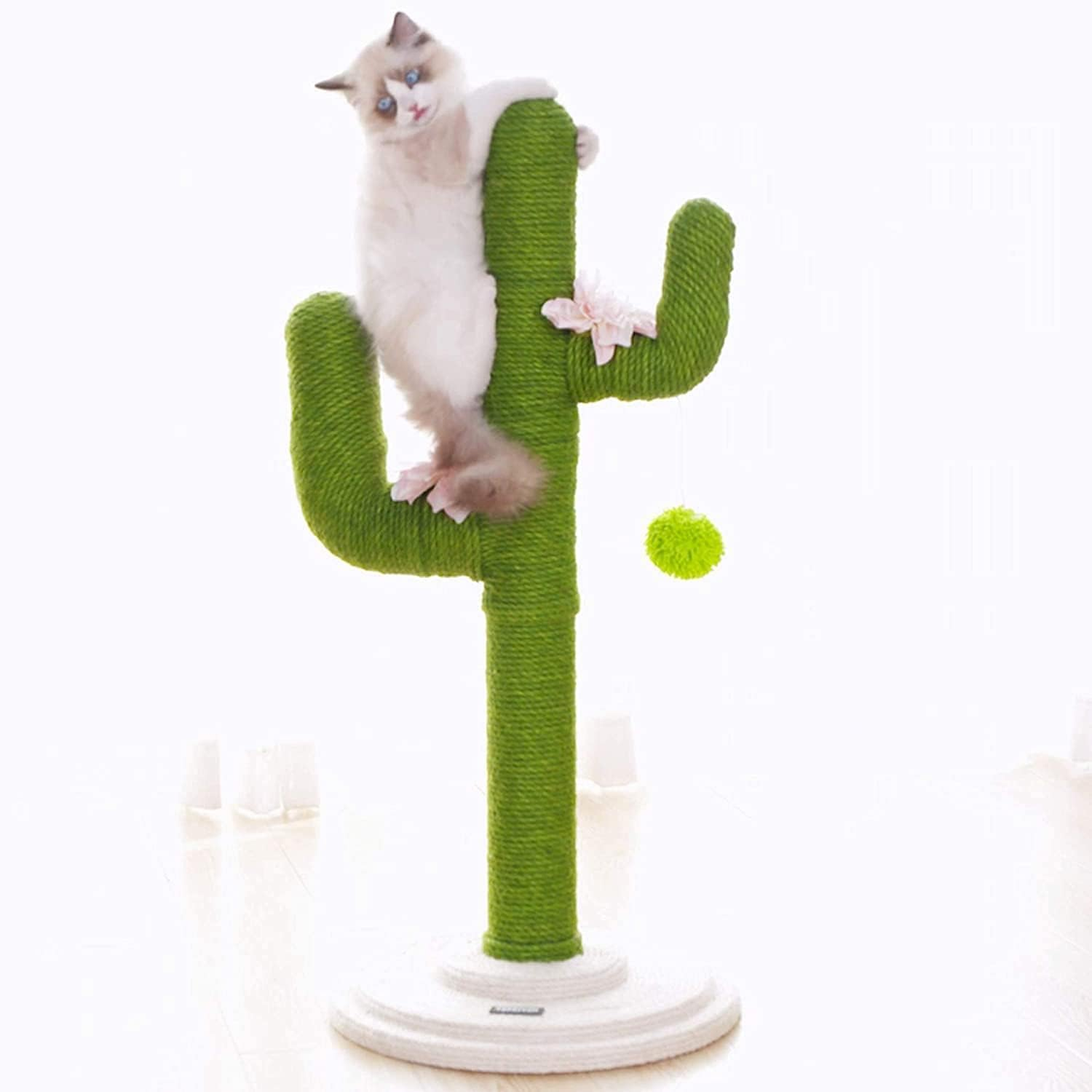 Multifunctional Tree Cat Climbing Frame Sisal Cat Tower Jumping Platform Rattan Mat Cat Scratching Board Cat Condo image number 2