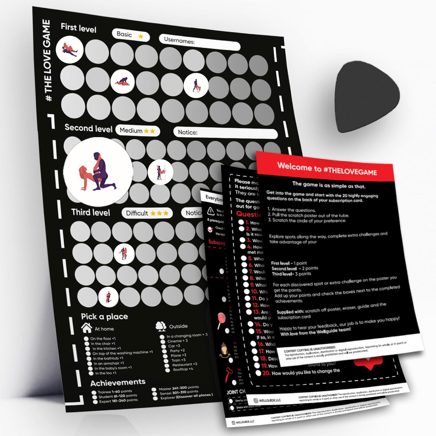 Scratch off Poster 169 Love Tasks - Date Night Ideas & Conversations image number 2