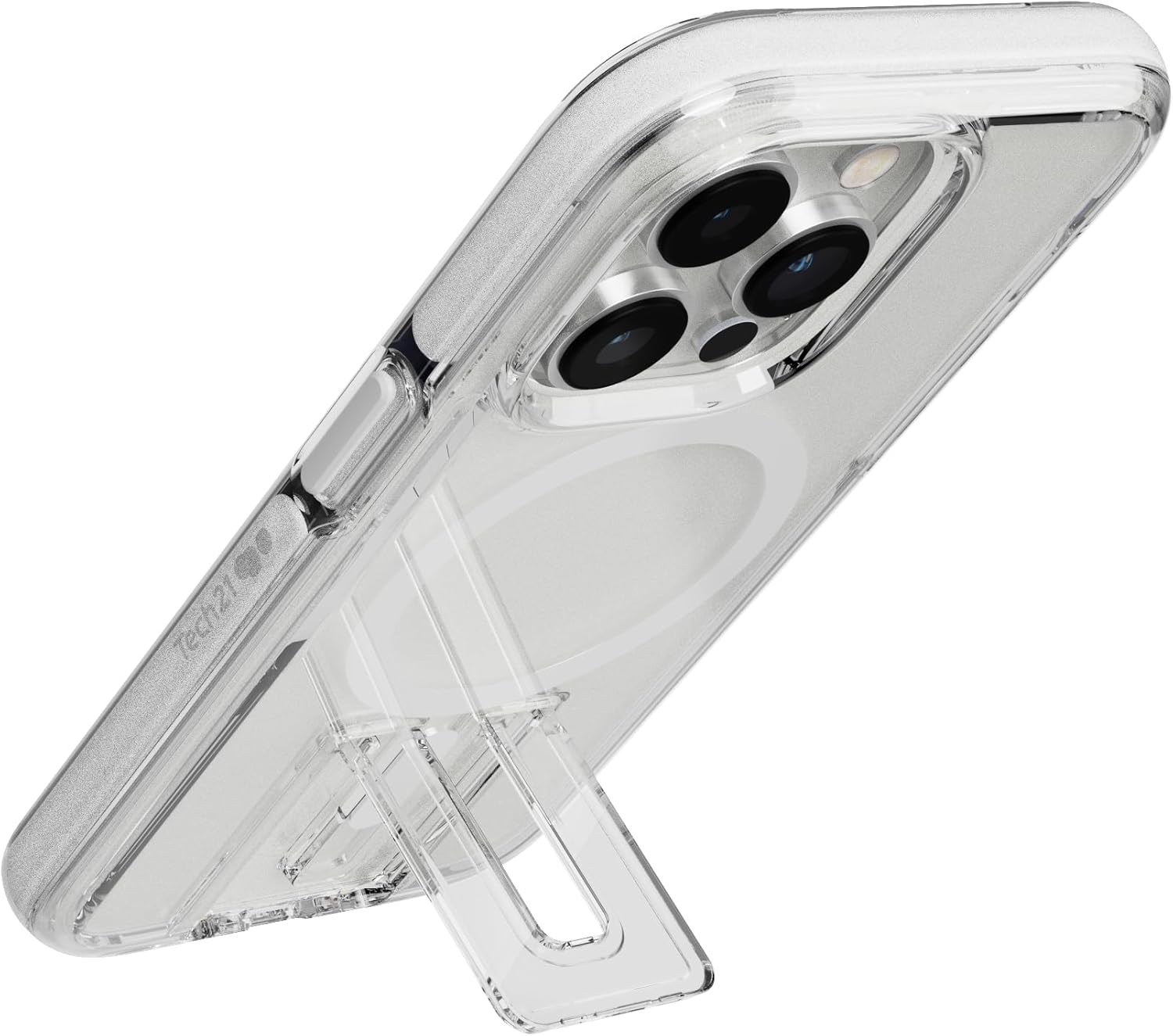 Tech21 Evocrystal Kick Case for Iphone 14 Pro Max - Magsafe Compatible - Impact Protection - Kickstand - White