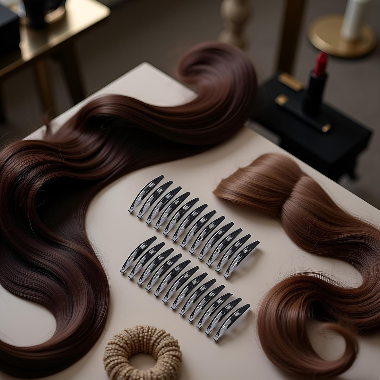 24Pcs Large Metal Snap Hair Clips for Women - 2.16 Inch Black No-Slip Clips for Long Hair, Makeup Styling image number 4