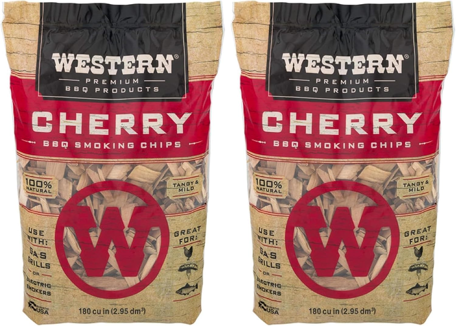 Western Mesquite BBQ Smoking Wood Chips, 180 Cubic Inches image number 2