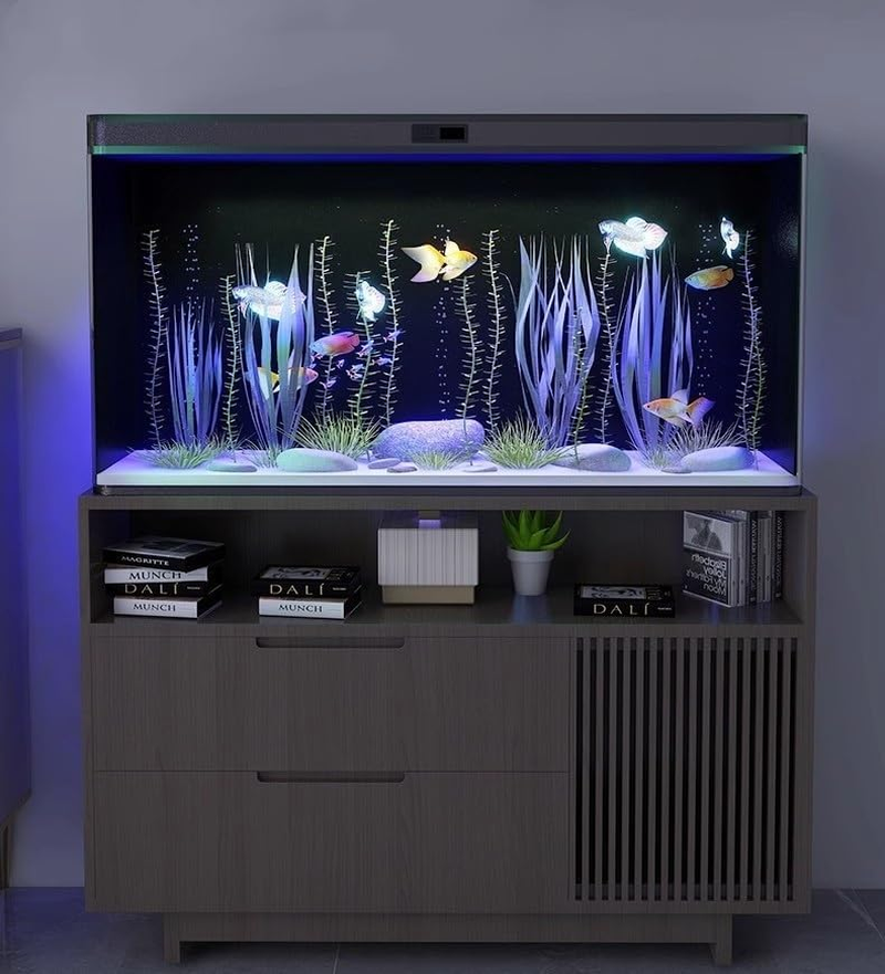 XINYUICEAN Fish Tank Background, Black Aquarium Background Static Cling, Electrostatic Adhesion Aquarium Fish Tank Wallpaper Backdrop, Vinyl Aquarium Poster Background Sticker Decoration image number 3