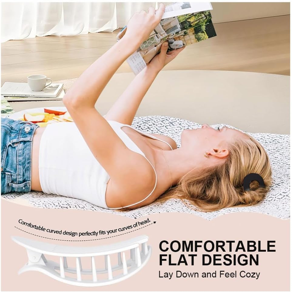 6PCS Flat Hair Clips for Women,Curved Design Hair Clips French Flat Hair Clips Hair Claws with Strong Hold and Bendable Teeth Hair Barrettes Clamps Tortoise Design image number 5