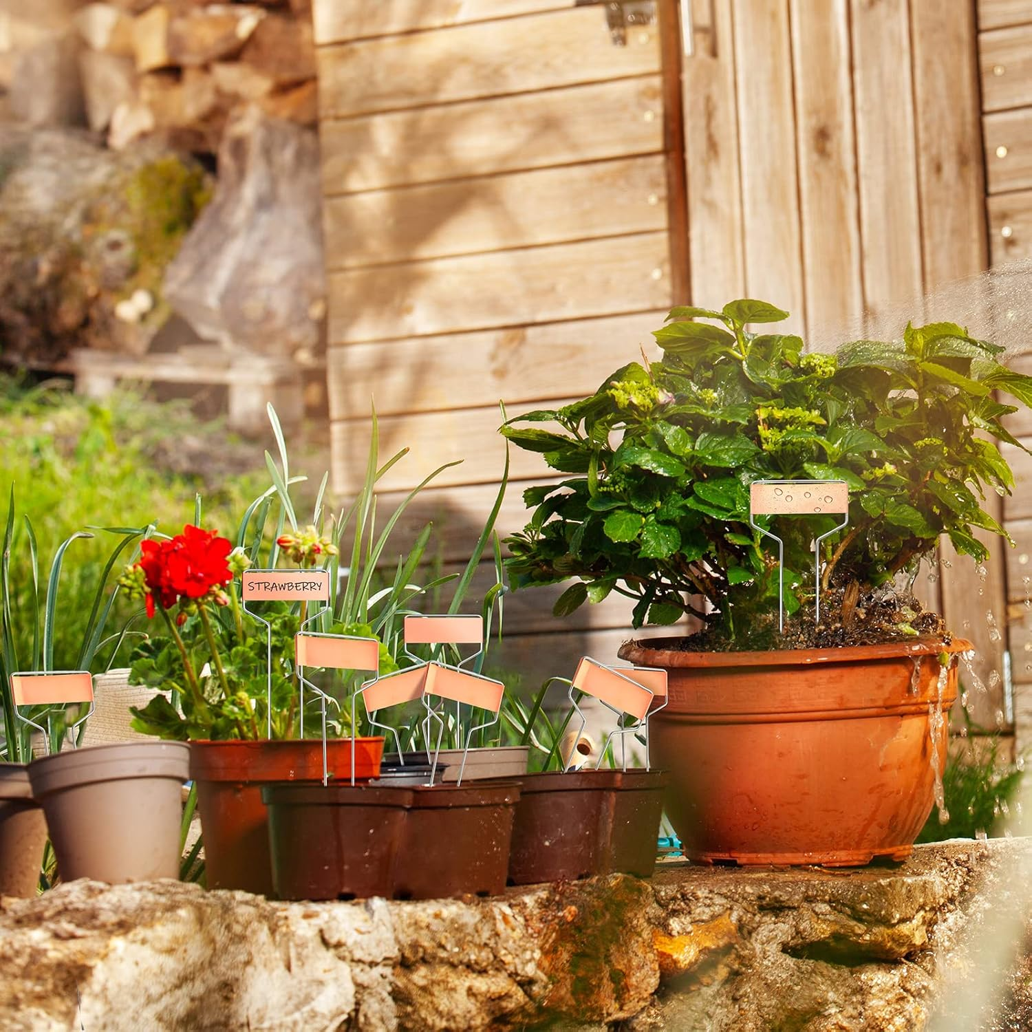 60 Pieces Copper Metal Garden Tags Rose Gold Plant Labels for Outdoor Garden Waterproof Plant Markers with 2 Permanent Pen Planting Nursery Garden Tags Reusable Garden Labels Stake for Plants Seedling image number 5