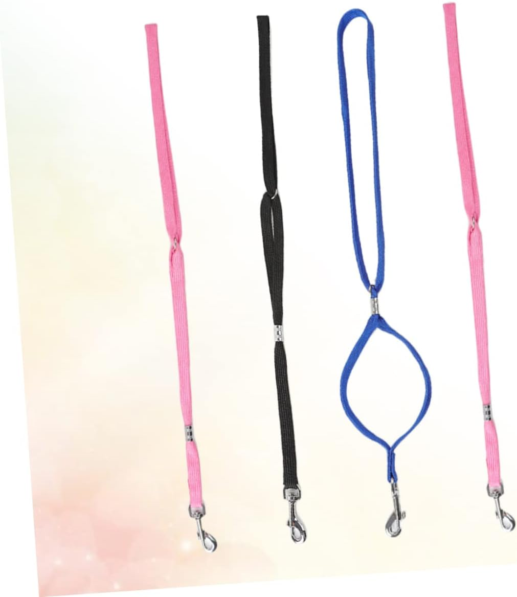 Ipetboom 4Pcs 48Cm Pet Grooming Table Fixed Ropes Hanging Restraint for Bathing and Beauty Grooming, Sturdy Pet Bath Rope Accessories for Dogs and Cats Random Color