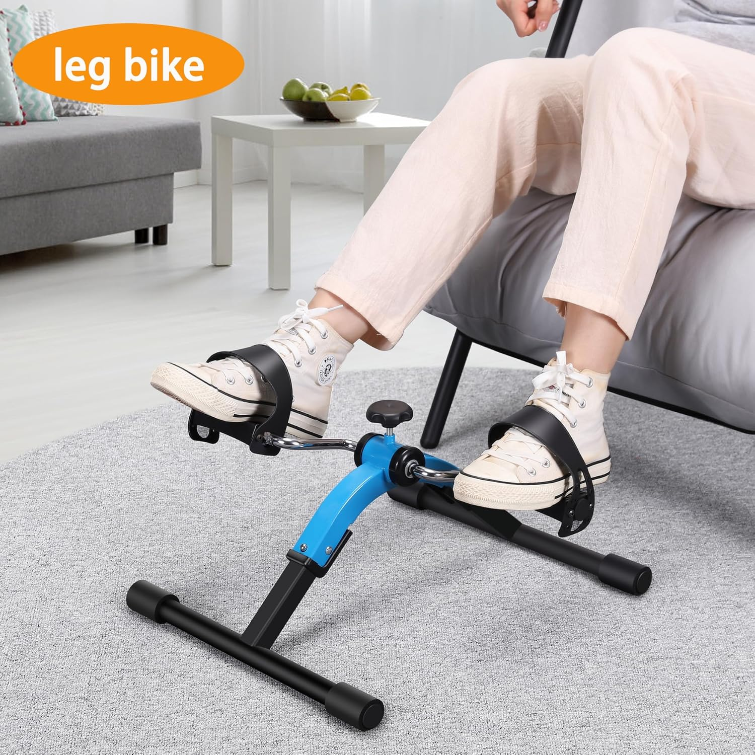 Pedal Exerciser Mini Exercise Bike for Leg and Arm Cycling Exercisce Foldable Pedaller image number 1