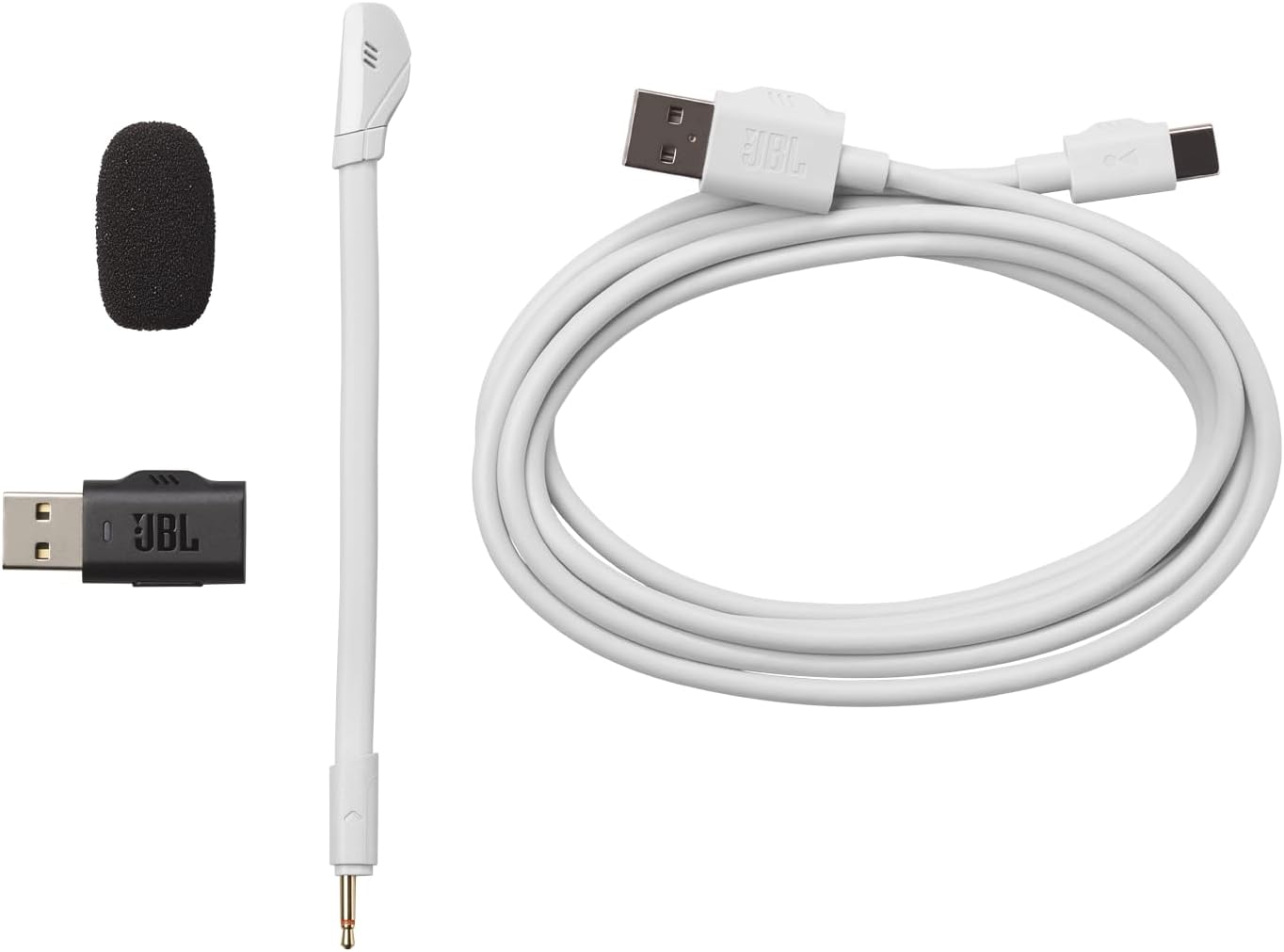 JBL Quantum 360 Wireless Over-Ear Gaming Headset, White - White image number 3