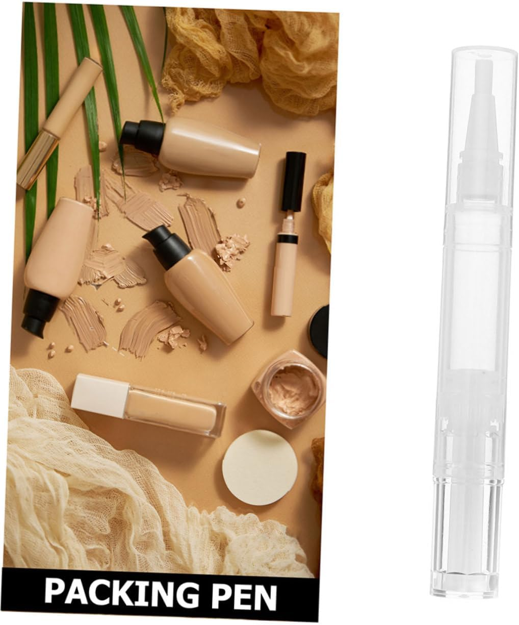 Baluue 5Pcs Transparent Refillable Nail Oil Pens with Lightweight Plastic Cuticle Applicator Tubes for Essential Oils and Lip Gloss Compact Makeup Tool for Travel And image number 5