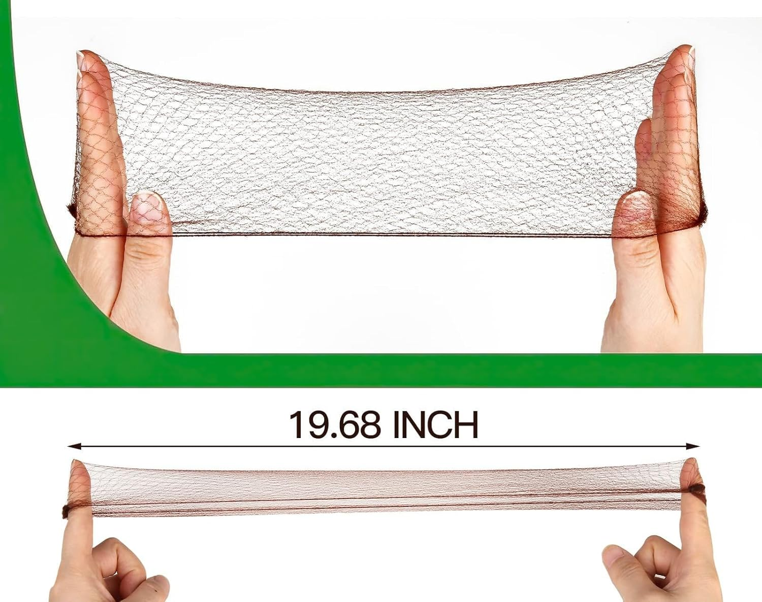 HIGHROCK 20PCS Hair Nets Buns and 50PCS U Shaped Hair Pins, Individual Package Invisible Nets Elastic Edge Mesh and 6Cm Pins for Women Girls Ballet Bun (BLACK) - Black image number 3