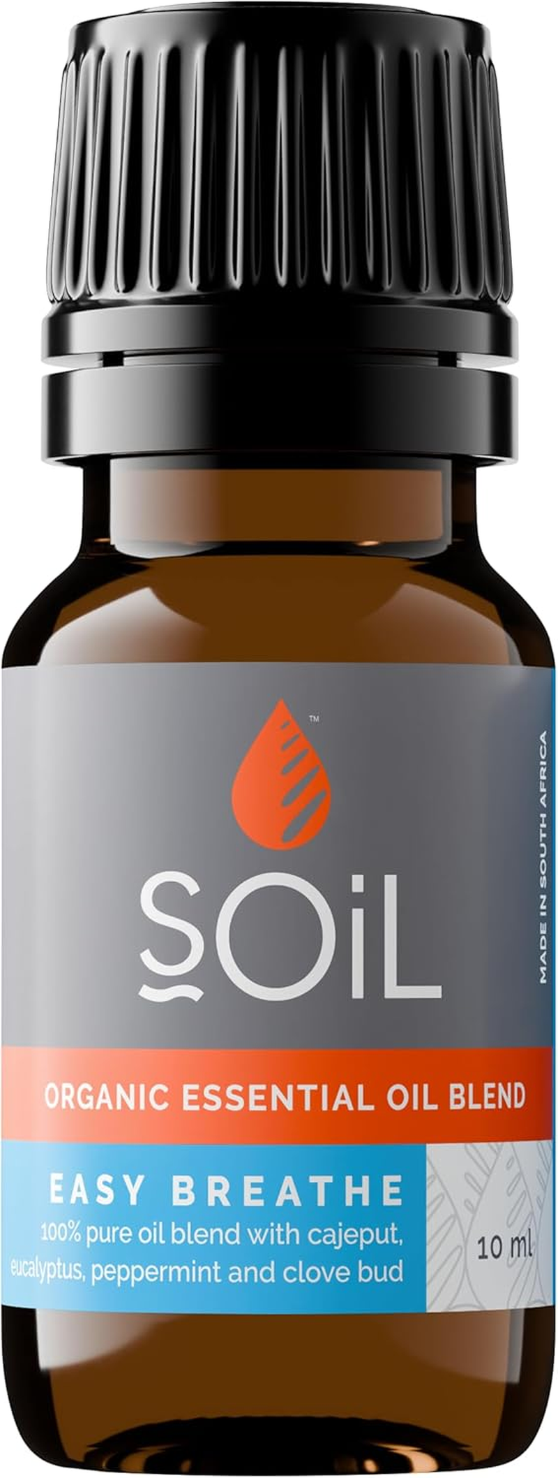 Soil Easy Breathe Organic Essential Oil Blend, Contains Eucalyptus, Peppermint, Cajeput, Clove Oil, Essential Oil Diffuser, No Additives, 10Ml image number 3