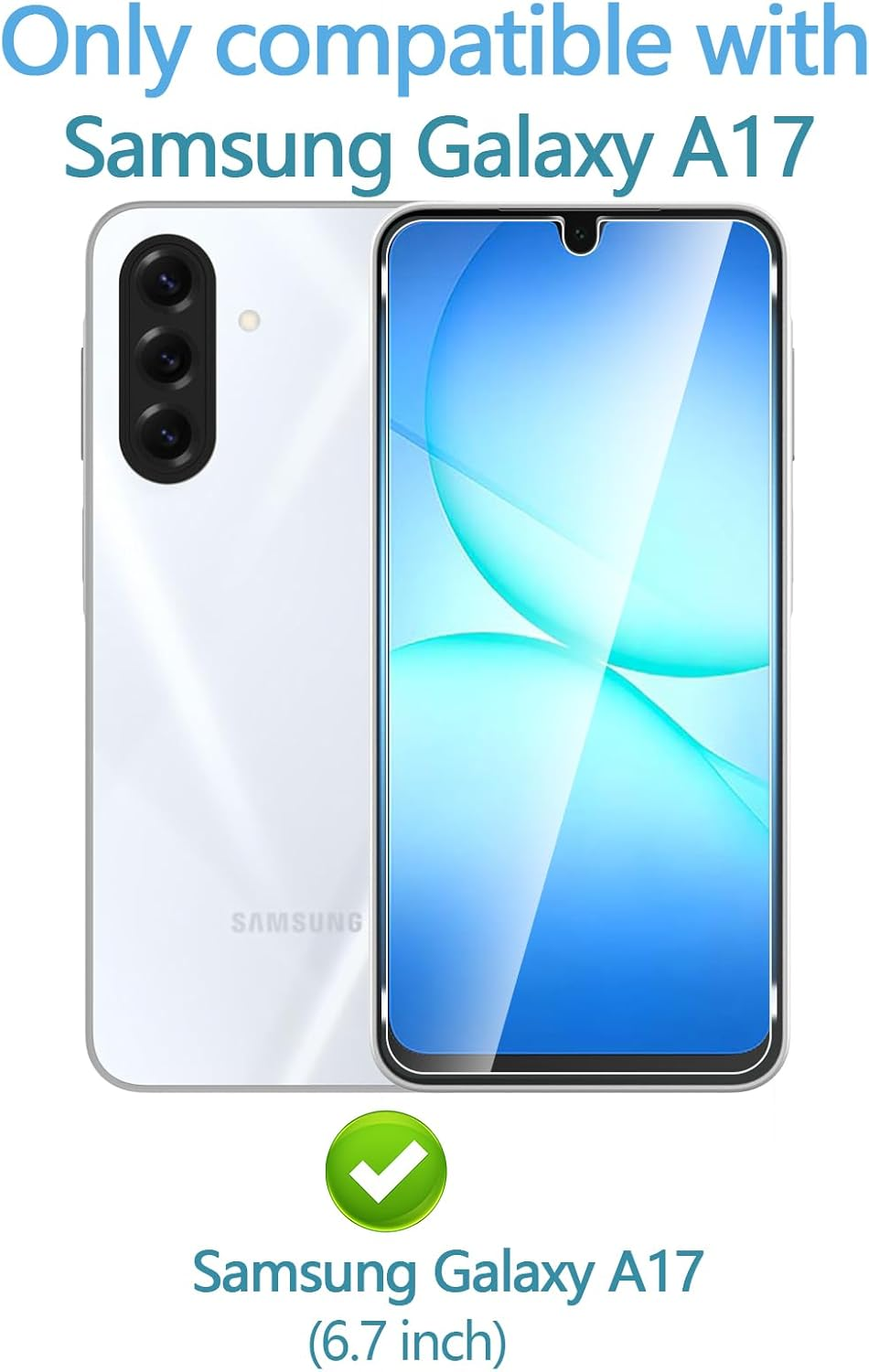 Anoowkoa Tempered Glass Screen Protector for Samsung Galaxy A17 5G/4G 9H Hardness HD Clear Screen Protector for Samsung A17 and Camera Protective Film Anti-Scratch with Positioning Aid Pack of 2 + 2