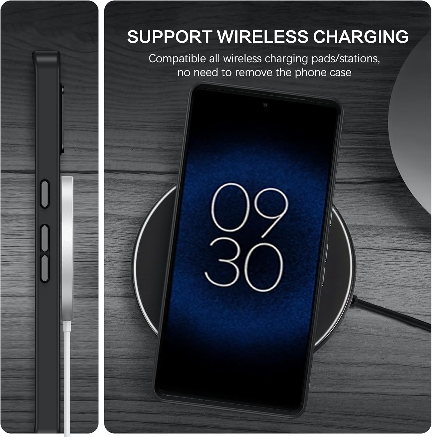 BENTOBEN Google Pixel 7 Pro Case [Magsafe Compatible] Translucent Matte Slim Thin Shockproof Protective Phone Case for Google Pixel 7 Pro 6.7" 2022, Black image number 1