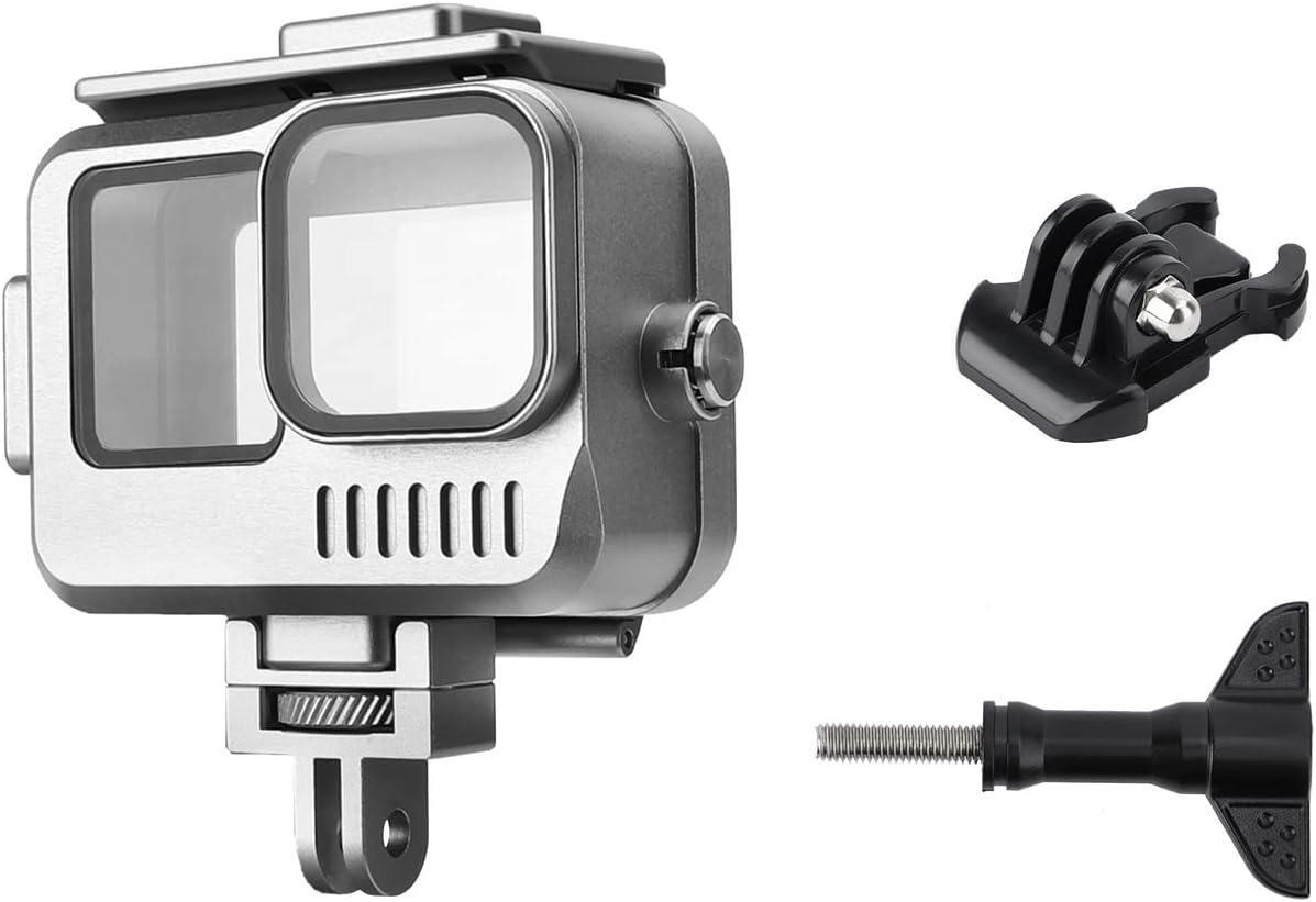 Aluminum Waterproof Housing Case for Gopro Hero 13 / Hero 12 / Hero 11 / Hero 10 / Hero 9 Black image number 1