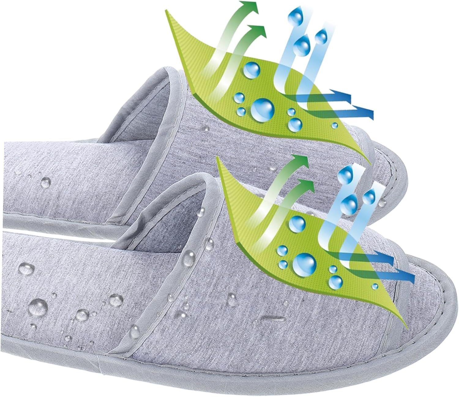 CLISPEED Lightweight Travel Slippers Cotton Hotel Slippers for Women Men Bedroom Use image number 6