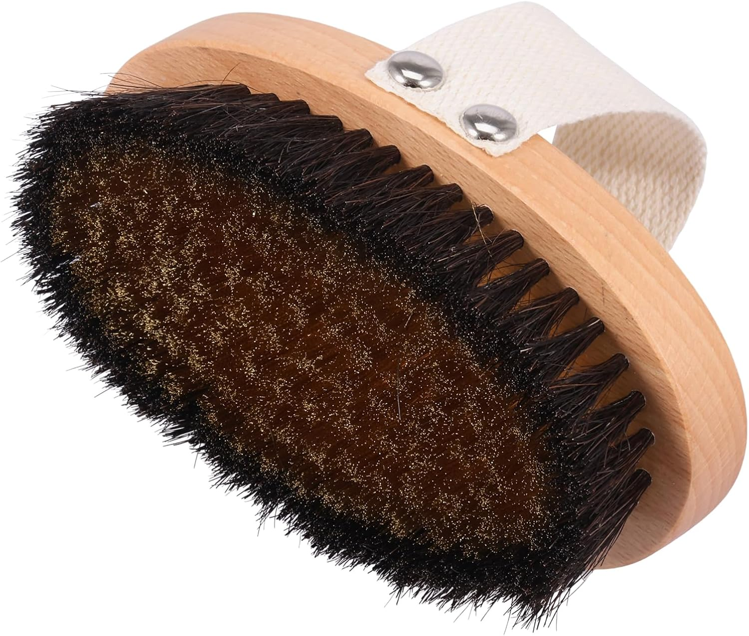Dry Brushing Body Brush, Reusable Skin Exfoliating Body Scrubber, Organic Spa Exfoliator and Massage Scrub Brush with Natural Boar Bristles image number 5