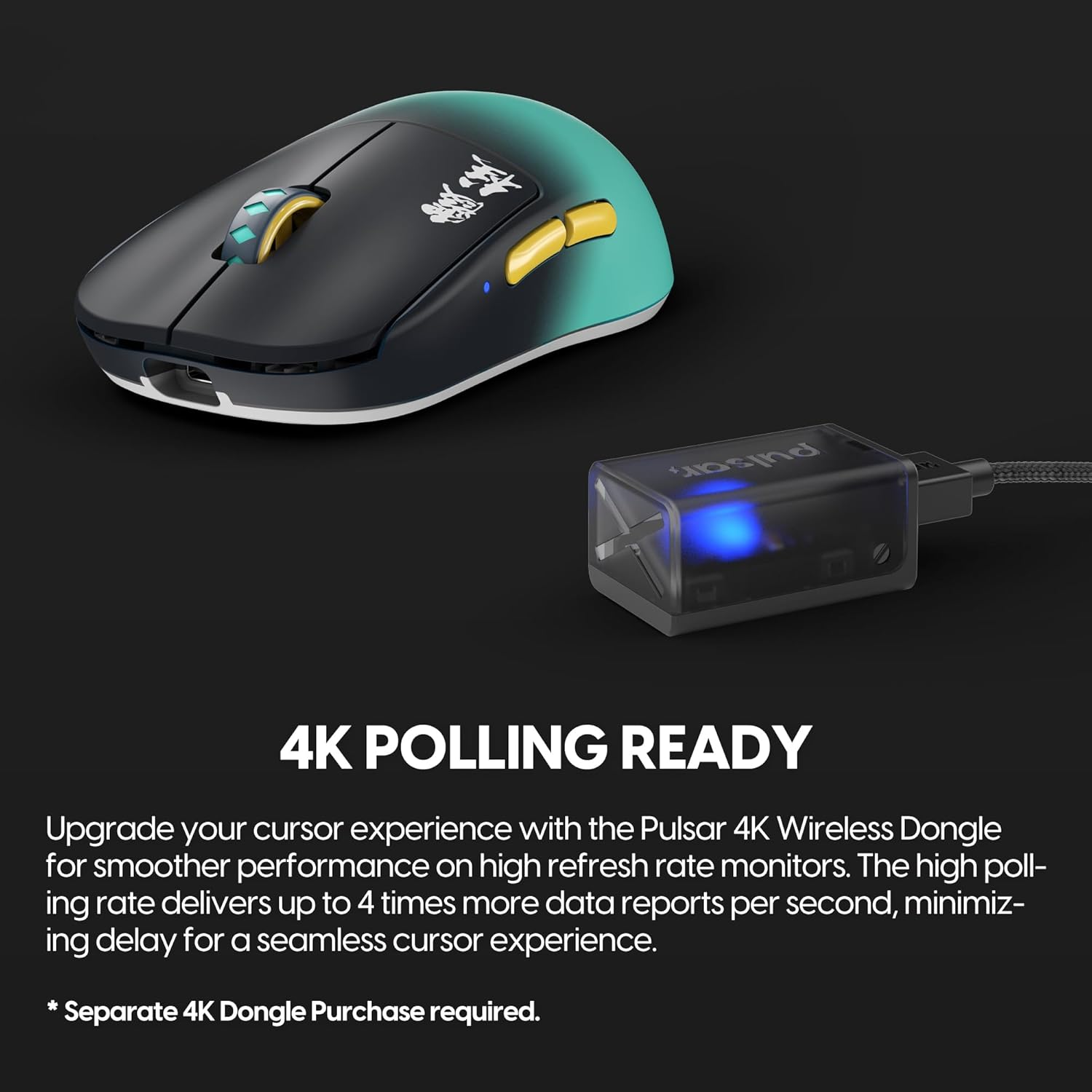 Pulsar Gaming Gears PAW3395 X2H Mini Wireless Gaming Mouse, Ultra Lightweight, 2.4 Ghz, 1 Ms, 26000 DPI Optical Sensor image number 4