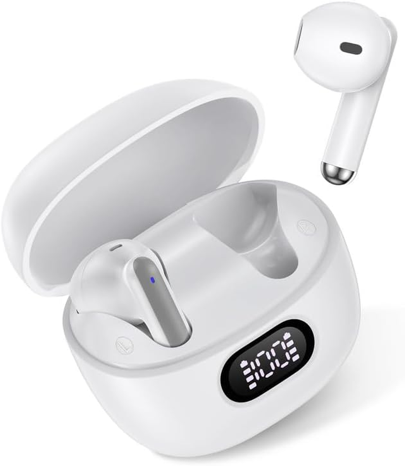 For Samsung Bud Wireless Earbuds Samsung Galaxy S25 Ultra S24 A17, Bluetooth Ear Buds, Wire Less Headphones for Iphone 17 16E 16 Pro Max/15 Google Pixel 10 Pro XL 9 Airpods, Oneplus, Apple Earphones