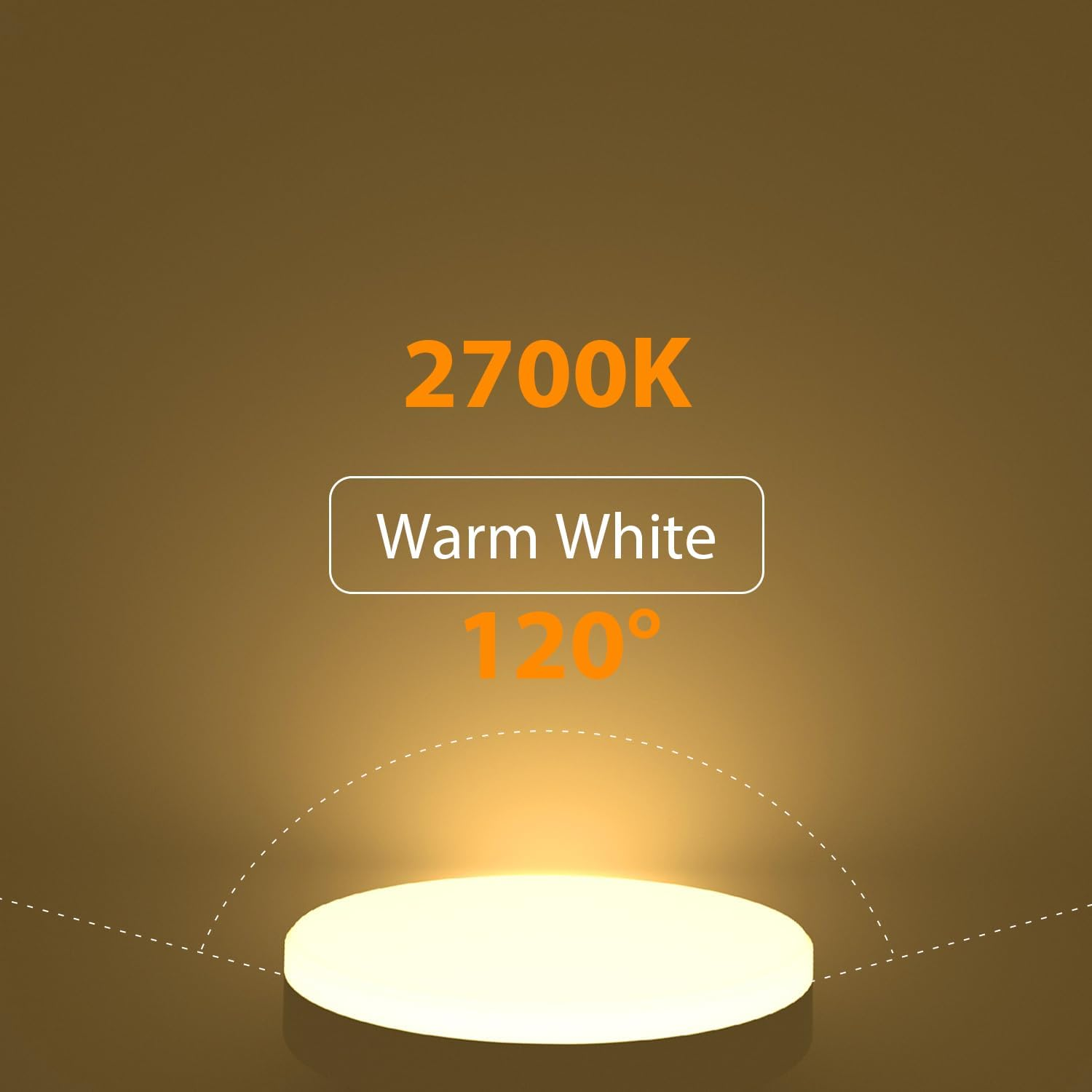 LUTW GX53 LED Bulb, 6W Equivalent to 50W Halogen, 2700K Warm White Light, Non-Dimmable, Beam Angle: 120&deg;, 556LM GX53 Recessed LED Spotlight for Cabinets, Showcases, Wardrobes, Pack of 4 image number 6