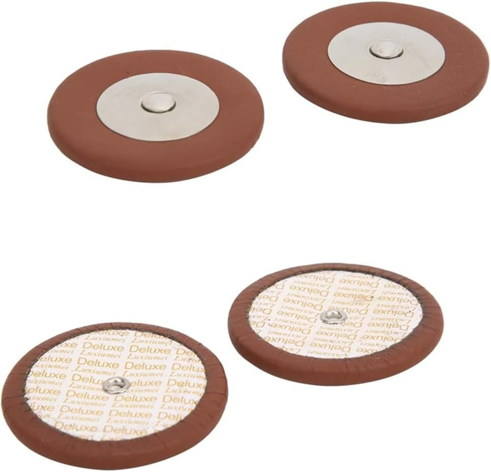 25 Pcs Professional Leather Tenor Saxophone Pads, Brown Saxophone Pads Replacement Woodwind Parts and Accessories image number 5