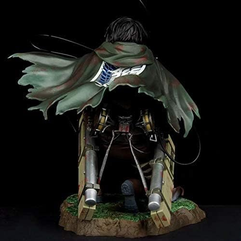 Levi Attack on Titan Action Figure, Attack on Titan Statue Bloody Ackerman Captain Levi Blessed PVC Figure Collectable Gifts Statue Anime Model Decoration image number 1