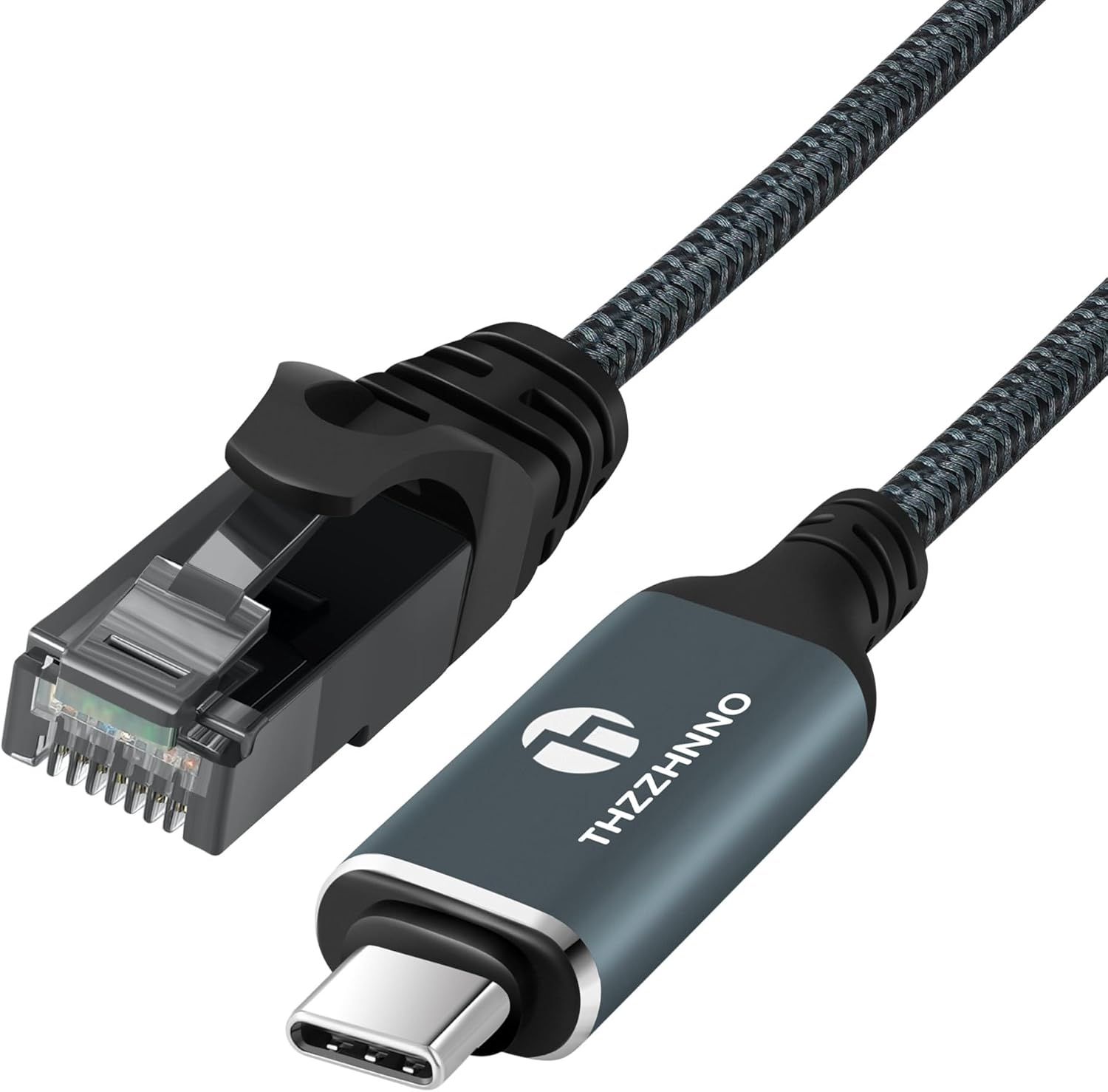 Thzzhnno USB C to Ethernet Cable 10FT, Type C to RJ45 Gigabit LAN Network 1Gbps Adapter Cord,Directly Connected,Thunderbolt 3/4 Compatible for Macbook Pro/Air, Ipad Pro, Iphone 15 Series,Galaxy S24 image number 5