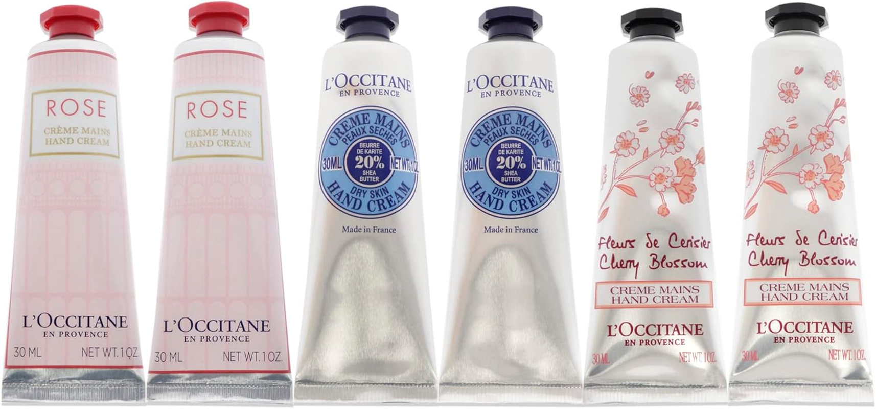 L'Occitane Lovelier Hands Set: 2Xrose Hand Cream 30Ml+2X Shea Butter Hand Cream 3Ml+2X Cherry Blossom Hand Cream 30Ml 6X30Ml/1Oz image number 1