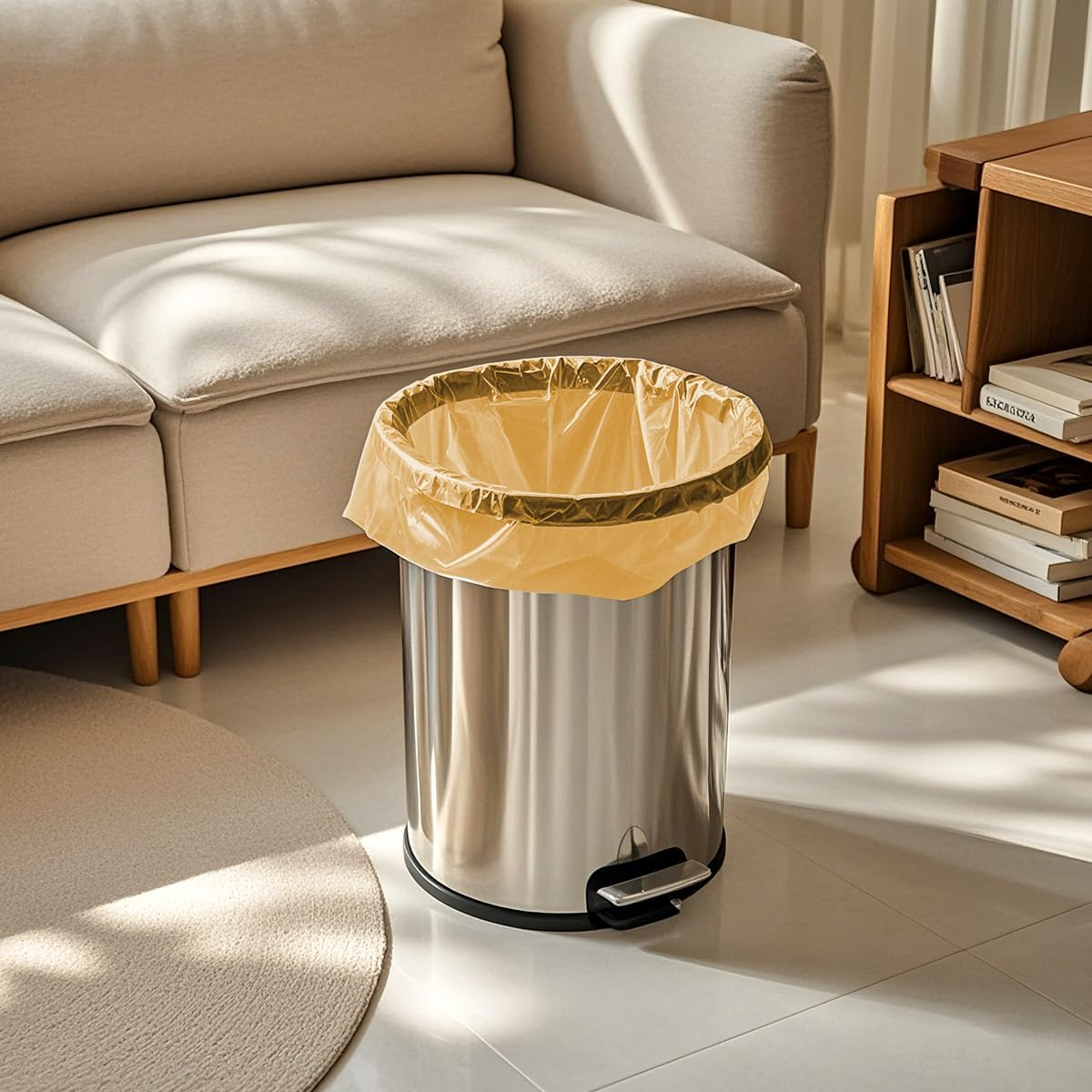 Small Compostable Bin Liners 3 Gallon Garbage Bags 120 Count,10L Bin Bags Biodegradable Trash Bags for Bathroom Office Bedroom,Colorful image number 1