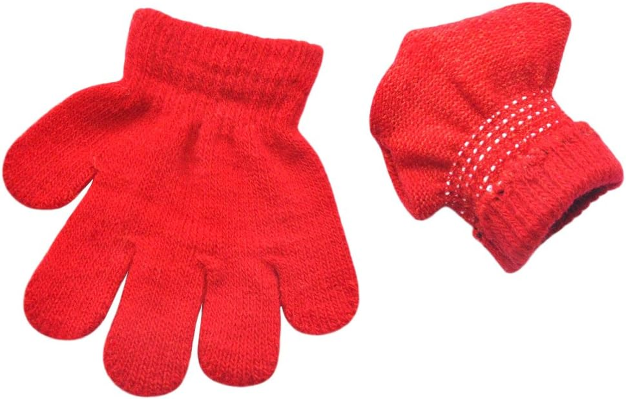 Baix Toddler Boys and Girls Winter Knitted Writing Gloves, 1-3 Years Old