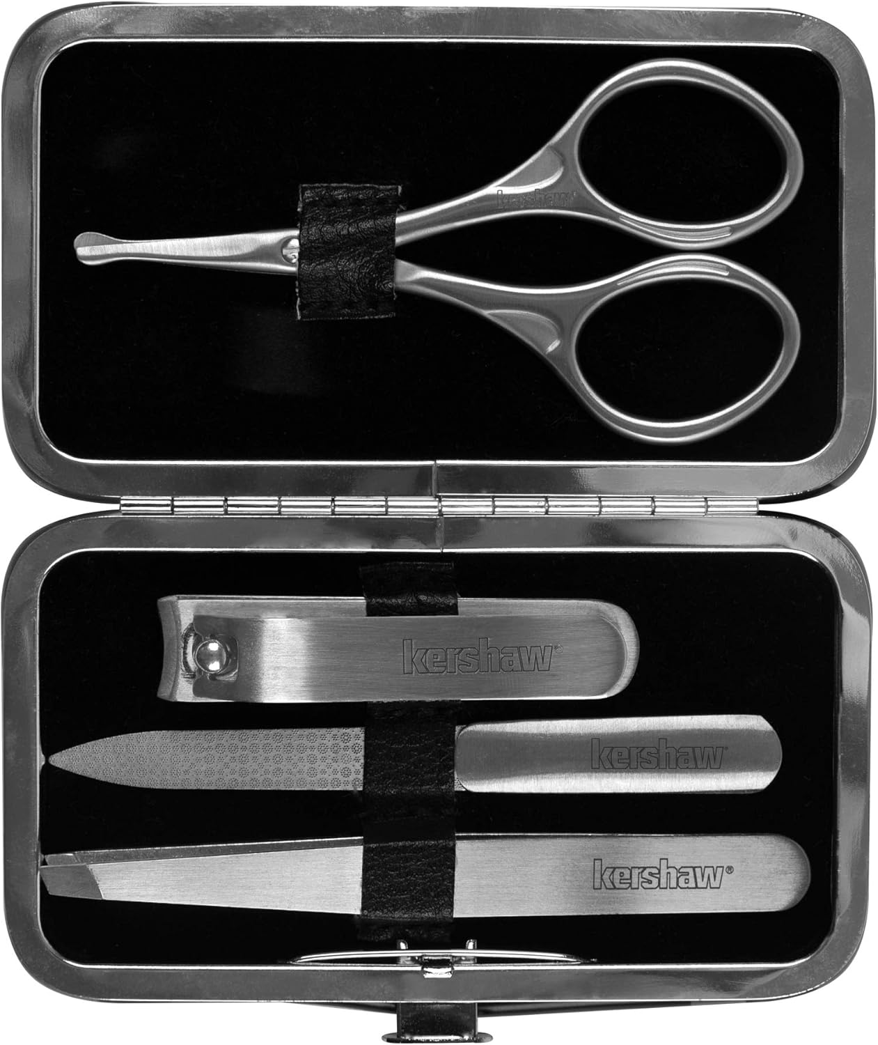 Kershaw Men'S Stainless Steel Manicure Set, 4-Piece with Case (KMCURE), Regular image number 4