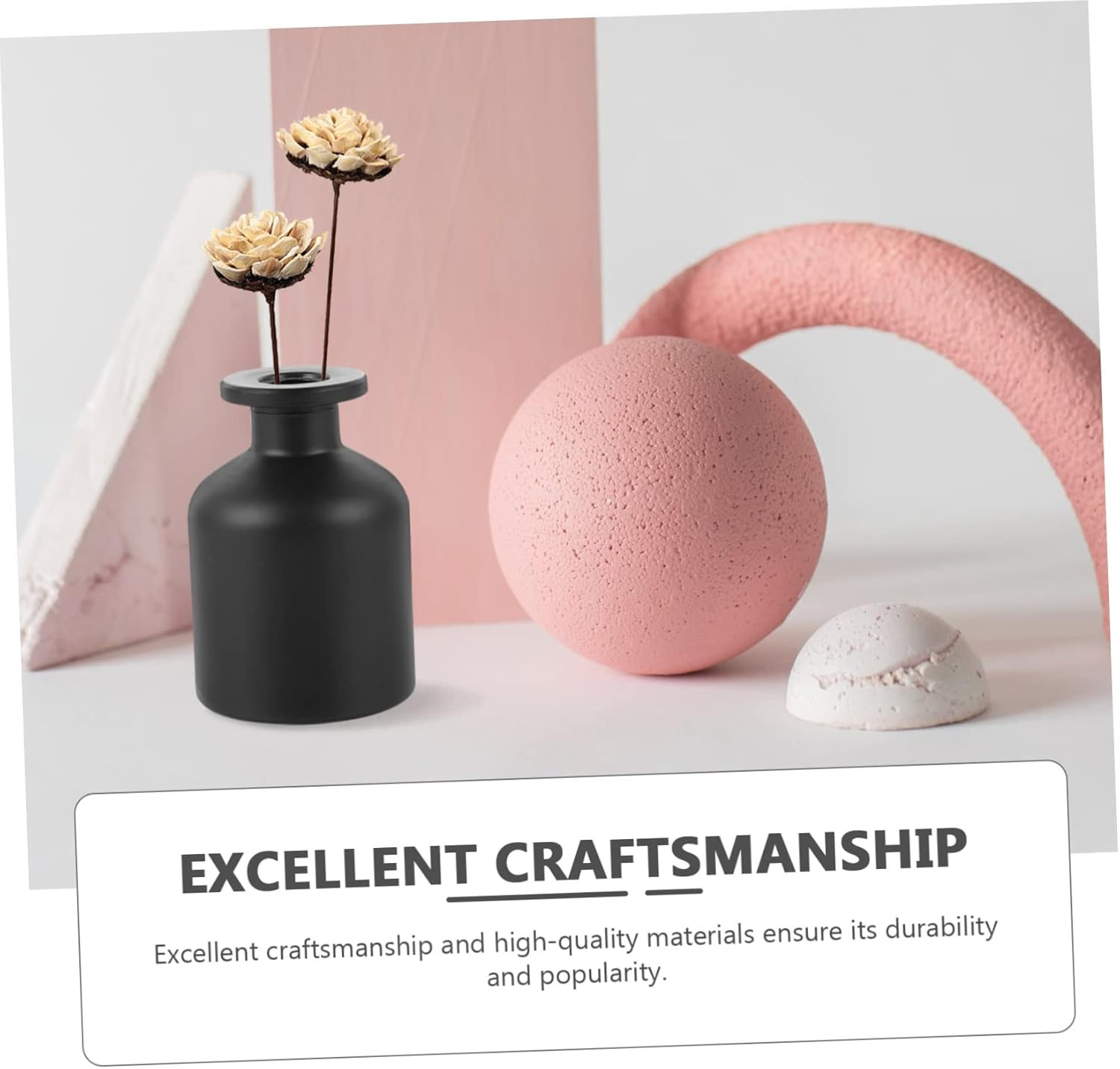 Aromatherapy Diffuser Bottle 100Ml Frosted Glass Black Matte Fragrance Release Container for Home Living Room Decor 2Pcs image number 4