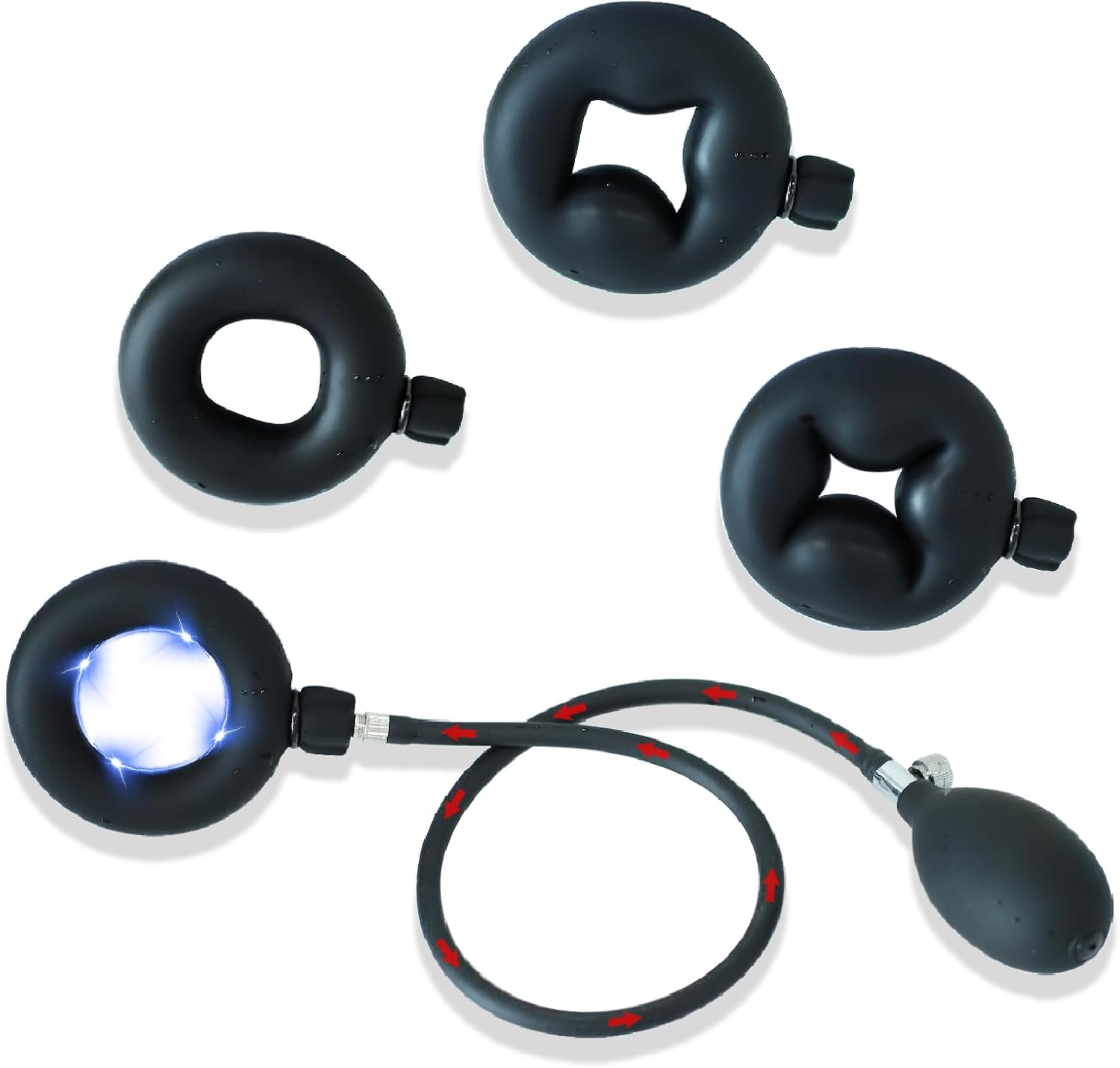 Silicone Cock Ring Inflatable Cock/Penis/Ball Rings for Couples, Penis Enlarger Ring, Erection Sexual Aid for Sexual Dysfunction and Premature Ejaculation, Lasting Sex Enhancement, Couples Sex Toys