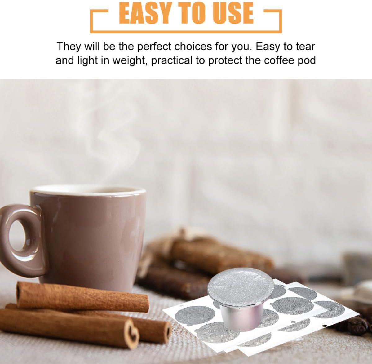 GALPADA 120Pcs Aluminum Foil Coffee Capsule Seal Stickers, Espresso Cup Film, Compatible Coffee Lids for Home and Commercial Use image number 6