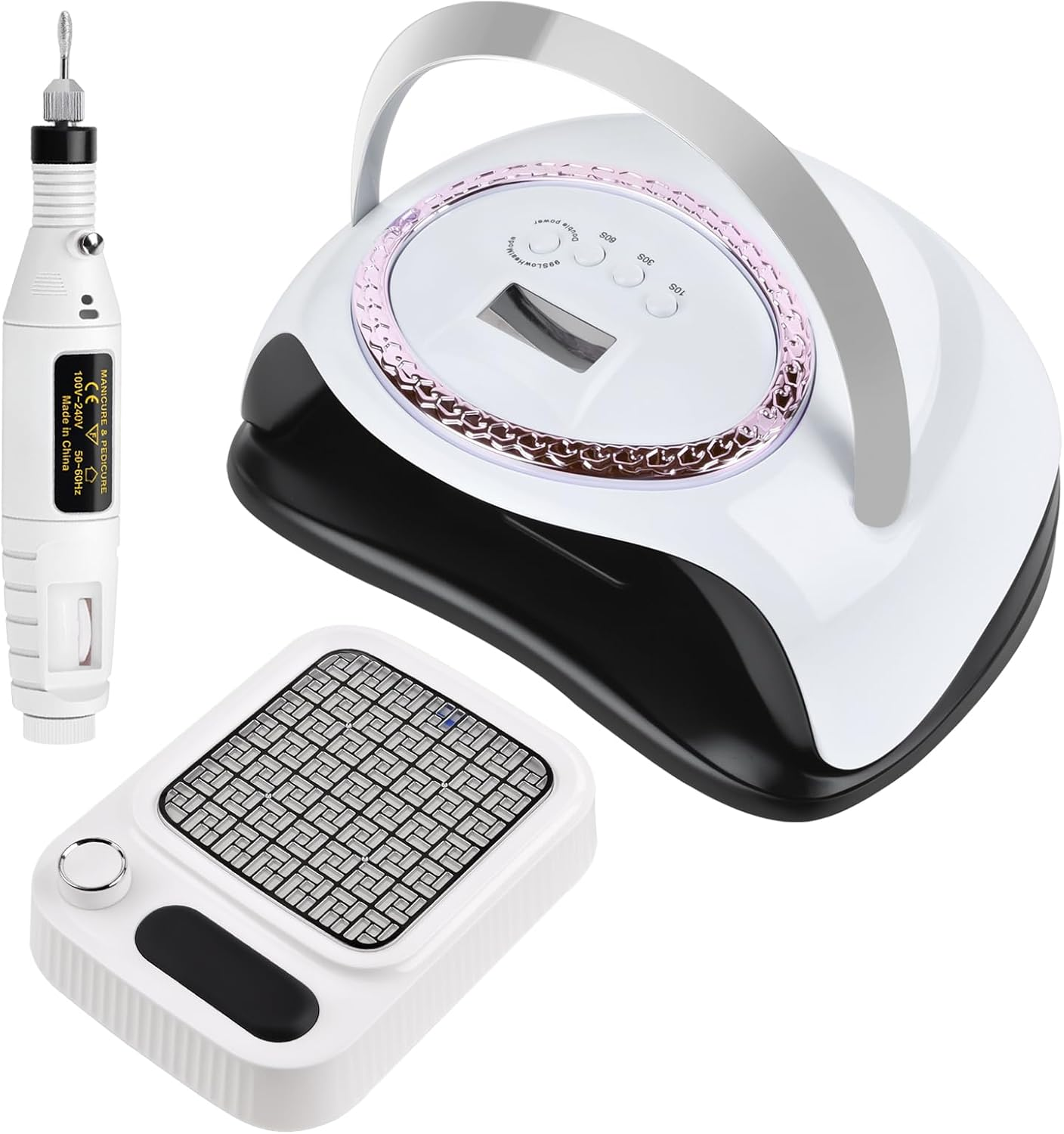 Nail Kit, Included Nail Lamp & Nail Dust Collector & Nail Drill Kit image number 1