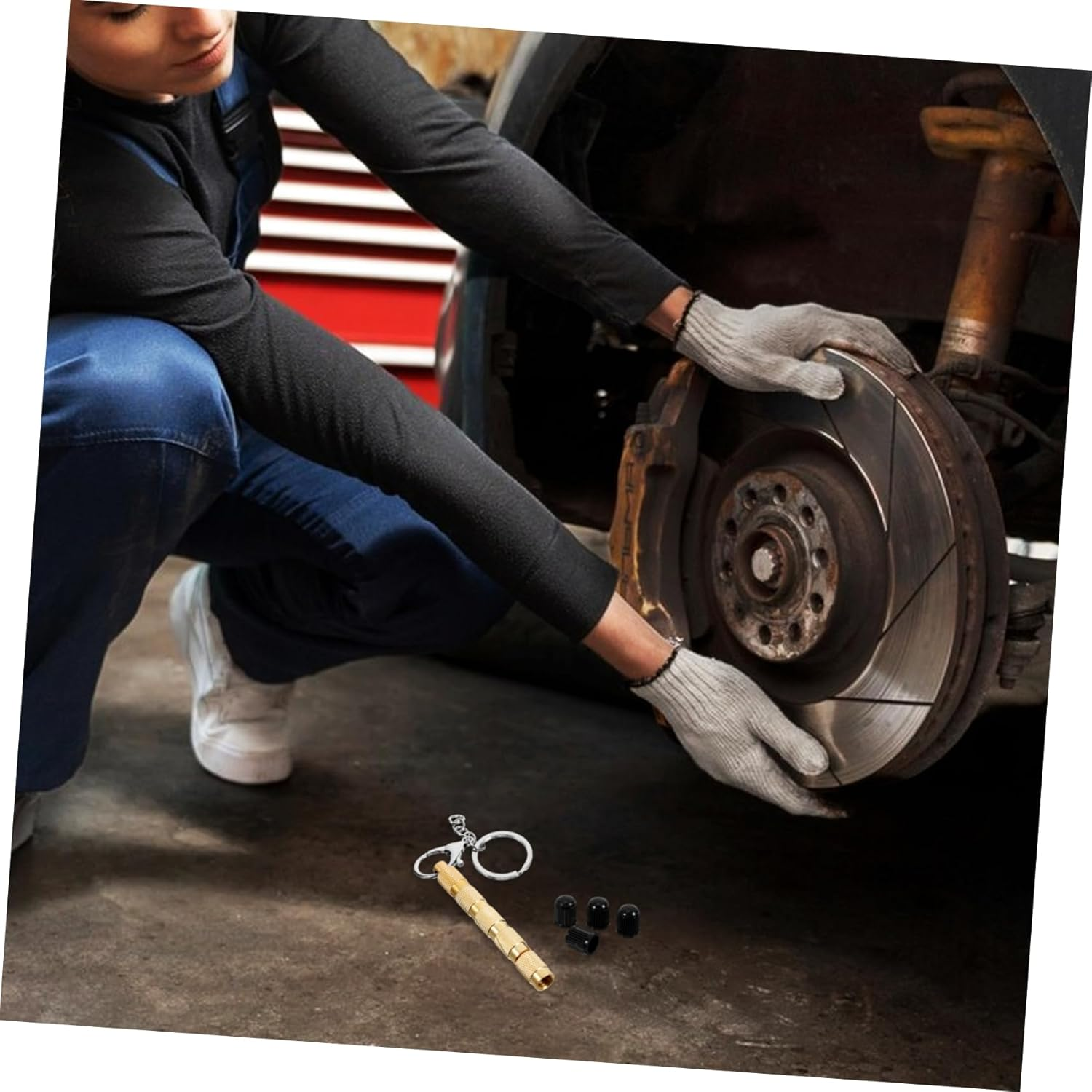 Parliky Automatic Tire Deflator Kit 4-In-1 Brass Tire Bleeder Valve for Off-Road Vehicles Car Tyre Deflation Tool Set Automotive Maintenance image number 6