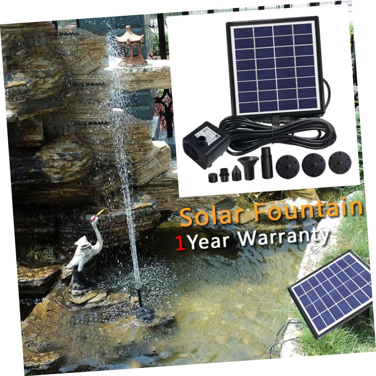Balacoo 4W Solar Floating Fountain Water Pump for Garden Pond Outdoor Landscape Fish Tank Aerobic Water Feature Miniature Solar Fountain for Pool image number 1