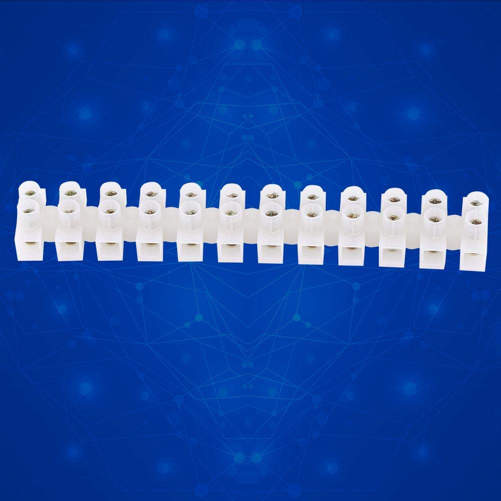 10Pcs 360V 10A Dual Row Screw Terminal Block Electric Barrier 12-Terminal Strip Block Quick Connector Screw Terminal Barrier Block for Home Appliances, Electronic Circuits image number 6