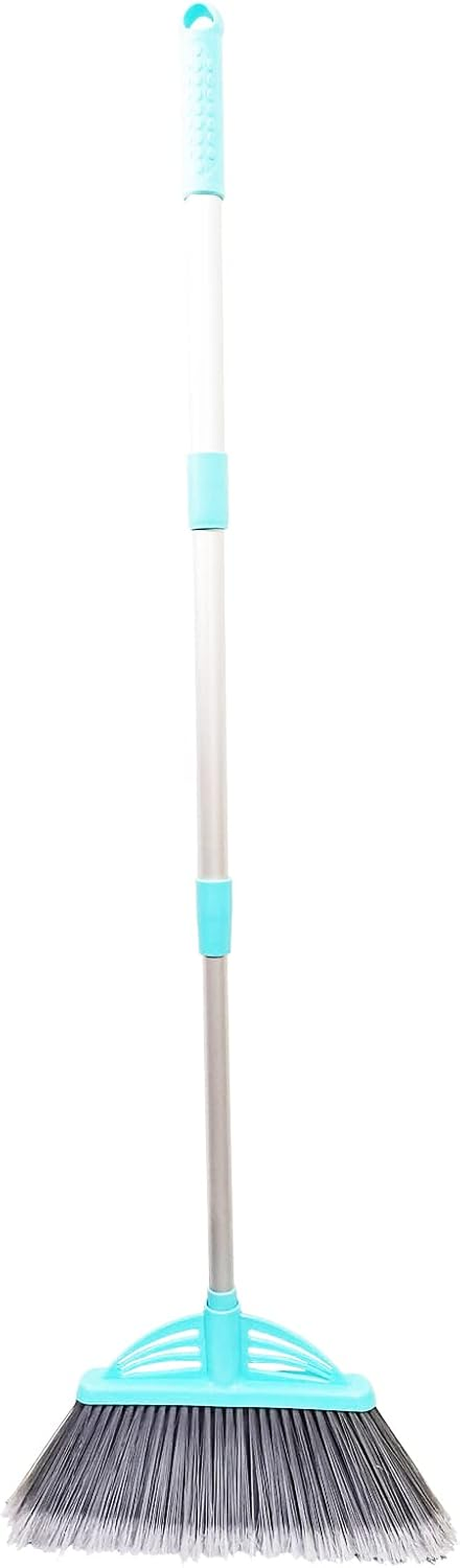 Xifando Three-Section Telescopic Aluminum Alloy Rod Long-Handled Broom (Light Blue) image number 5