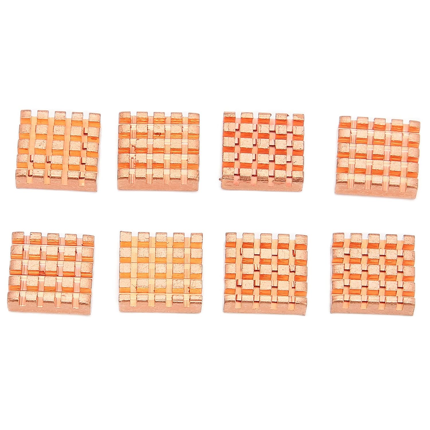 Pure Copper Heatsink 8Pcs, High Heat Dissipation for Motherboard Graphics Card Cooling image number 4