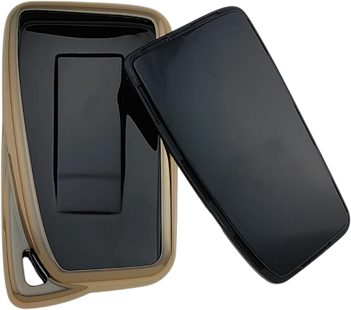 TPU Key Fob Cover Compatible with 2013-2021 Lexus Es300H ES350 GS350 Gs450H Is200T IS300 IS350 LX570 Nx200T Nx300H RC350 RX350 Rx450H (Black/Grey) image number 2