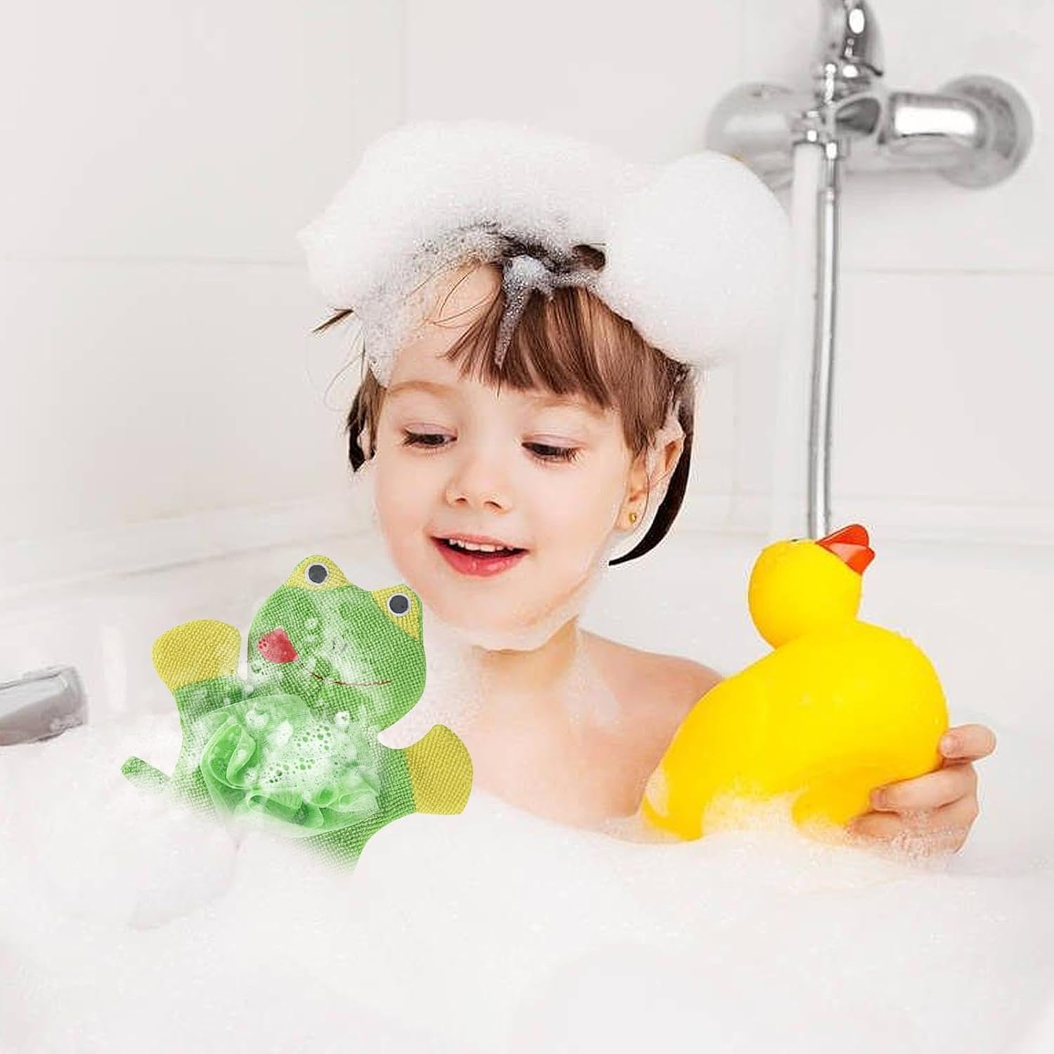 Bath Mitts Washcloths | Hand Puppet Washcloth for Animal Puppet Shape,Soft Easy to Lather Compound Cotton Shower Mitt for Newborn, Kid, Toddler Shower Bath Anzaga image number 3