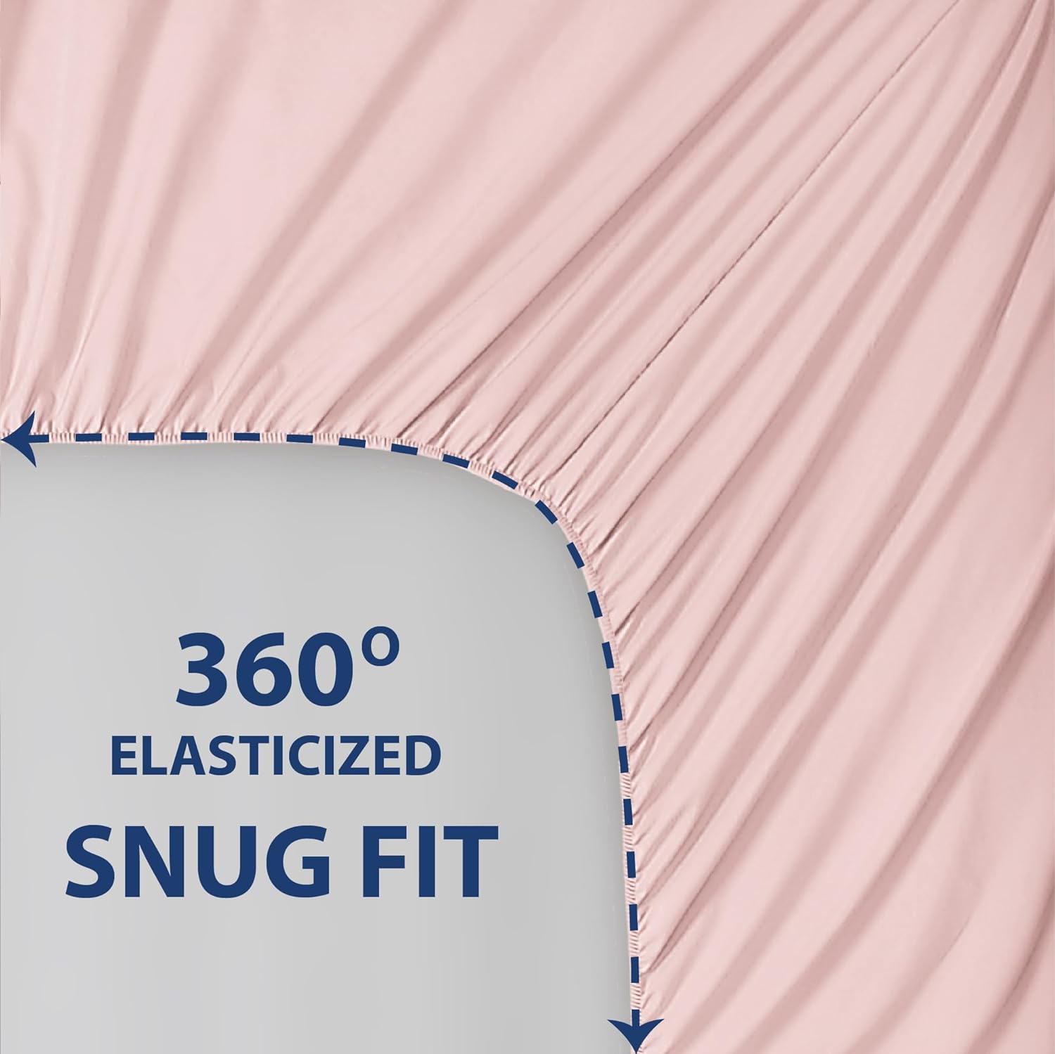 Cathay Home Essentials Ultra Soft Hypoallergenic Wrinkle Resistant Double Brushed Microfiber Bedding Sheet Set, Blush, Full