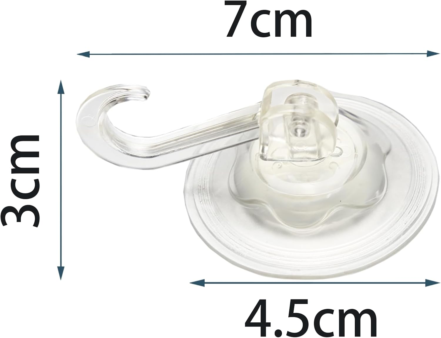 6Pack Suction Cup Hooks, Reusable Powerful Waterproof Shower Hooks, Heavy Duty Vacuum Suction Hanger, Towel Hanger, Strong Vacuum Shower Cup Hooks for Bathroom,Shower Wall,Tile,Glass