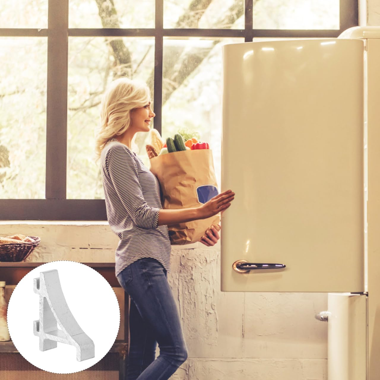 Homoyoyo 10Pcs Refrigerator Clip Freezer Clamp for Easy Installation Refrigerators for Organizing Kitchen Shelves image number 2